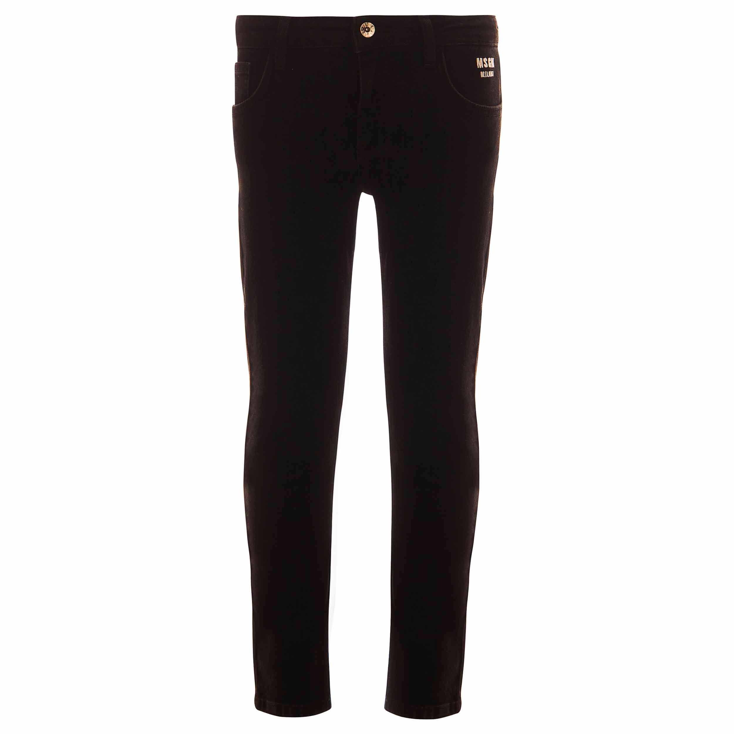 Girls Black Logo Trousers
