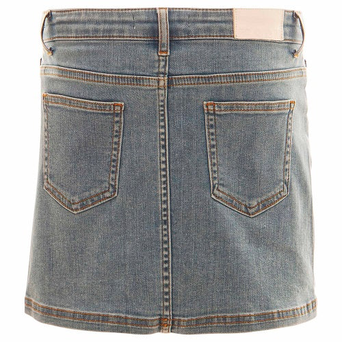 Girls Blue Logo Denim Skirt