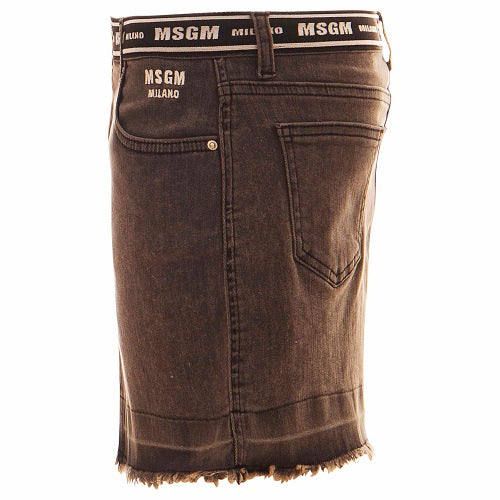 Girls Black Denim Skirt