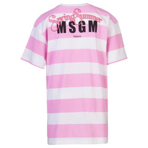 Girls Pink Stripe Cotton Dress