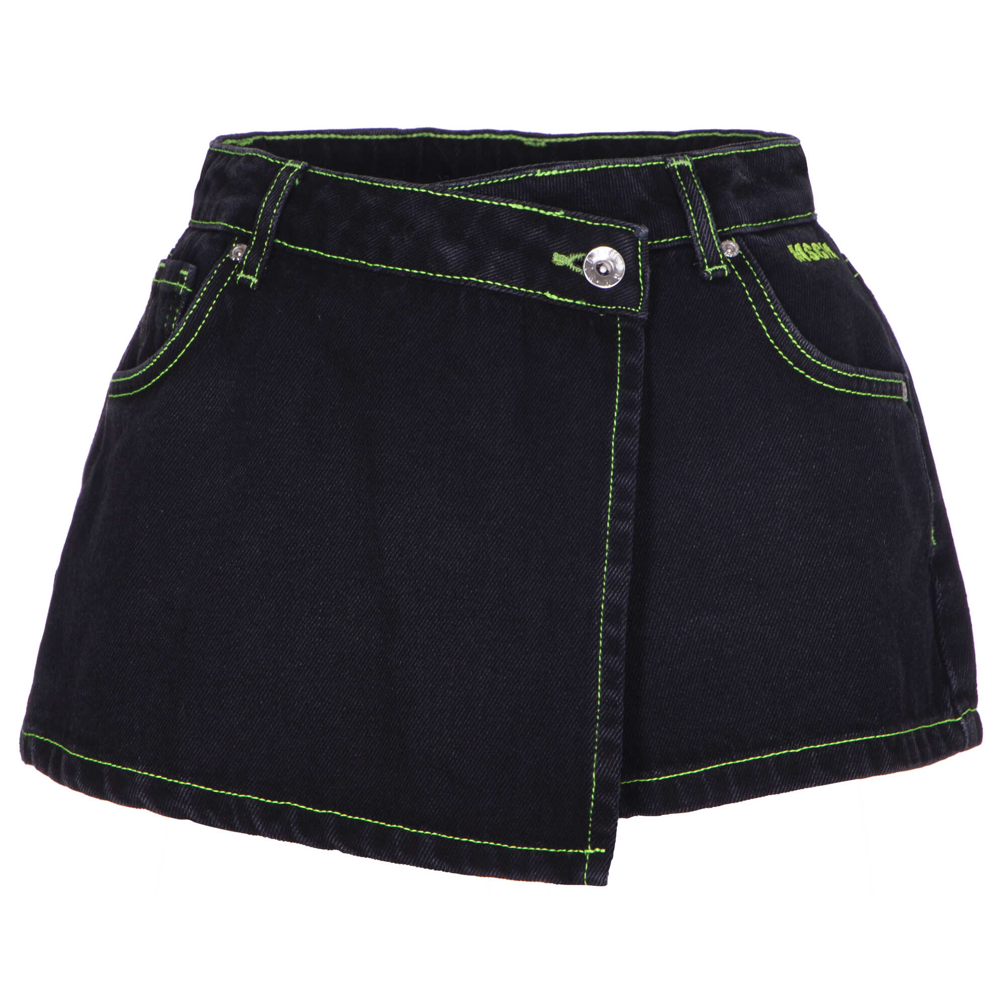 Girls Black Denim Shorts