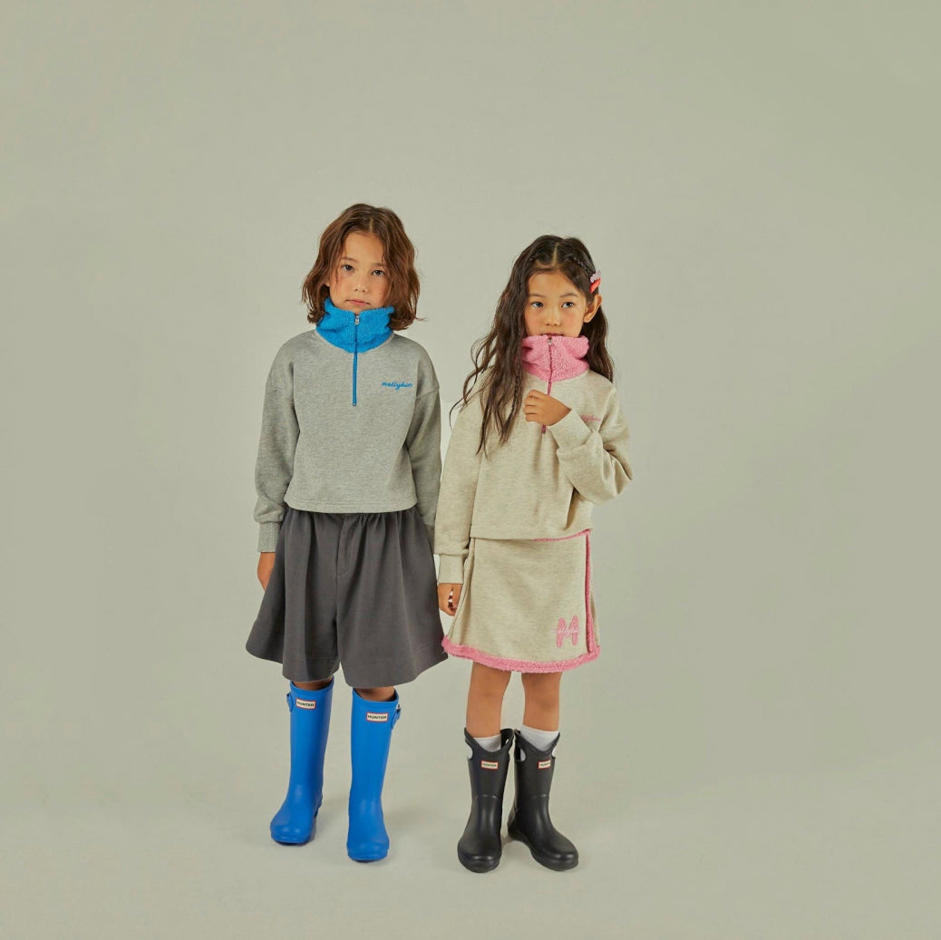 Boys & Girls Light Grey Cotton Sweatshirt