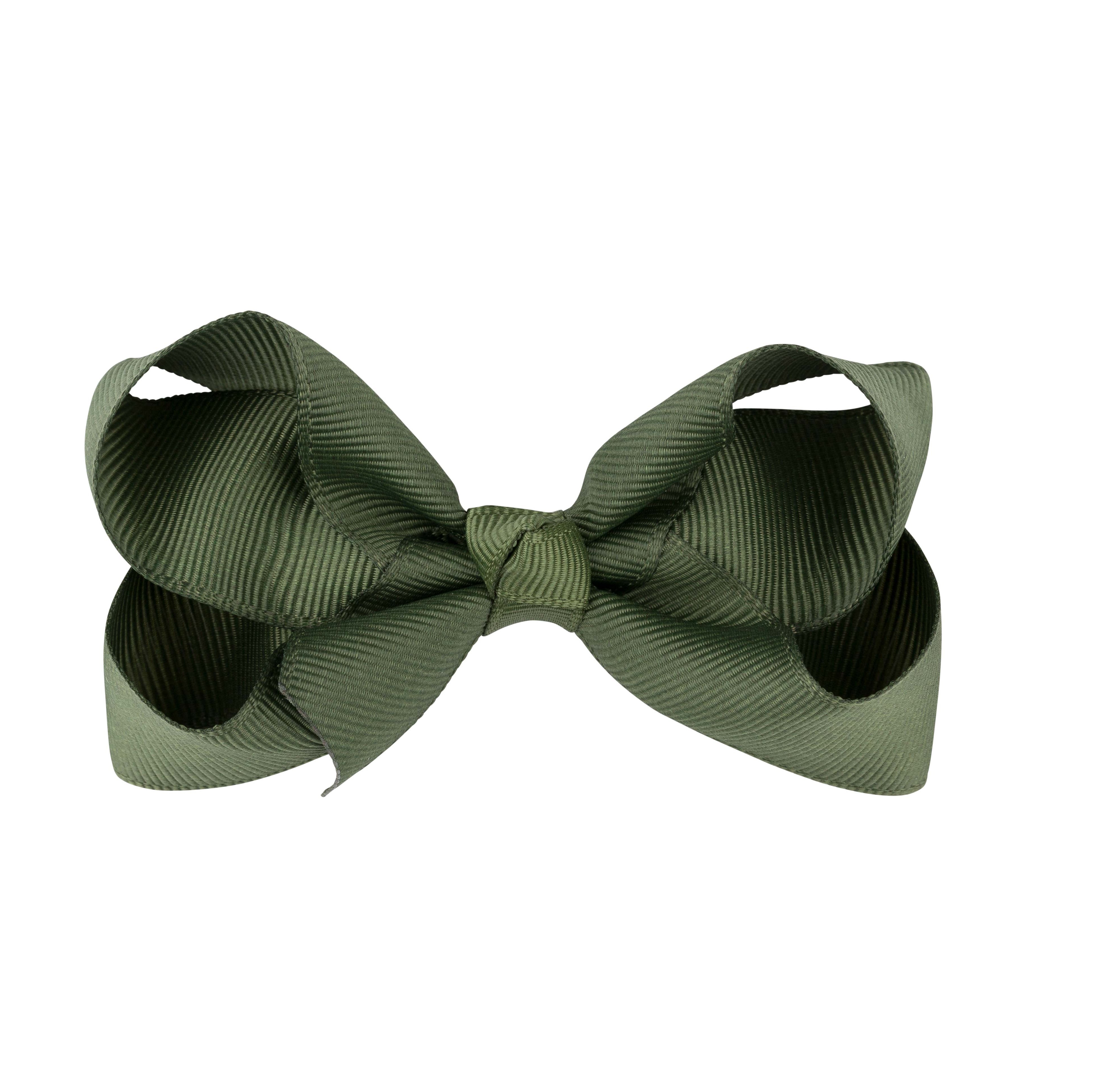 Girls Green Bow Hair Clip - 8cm