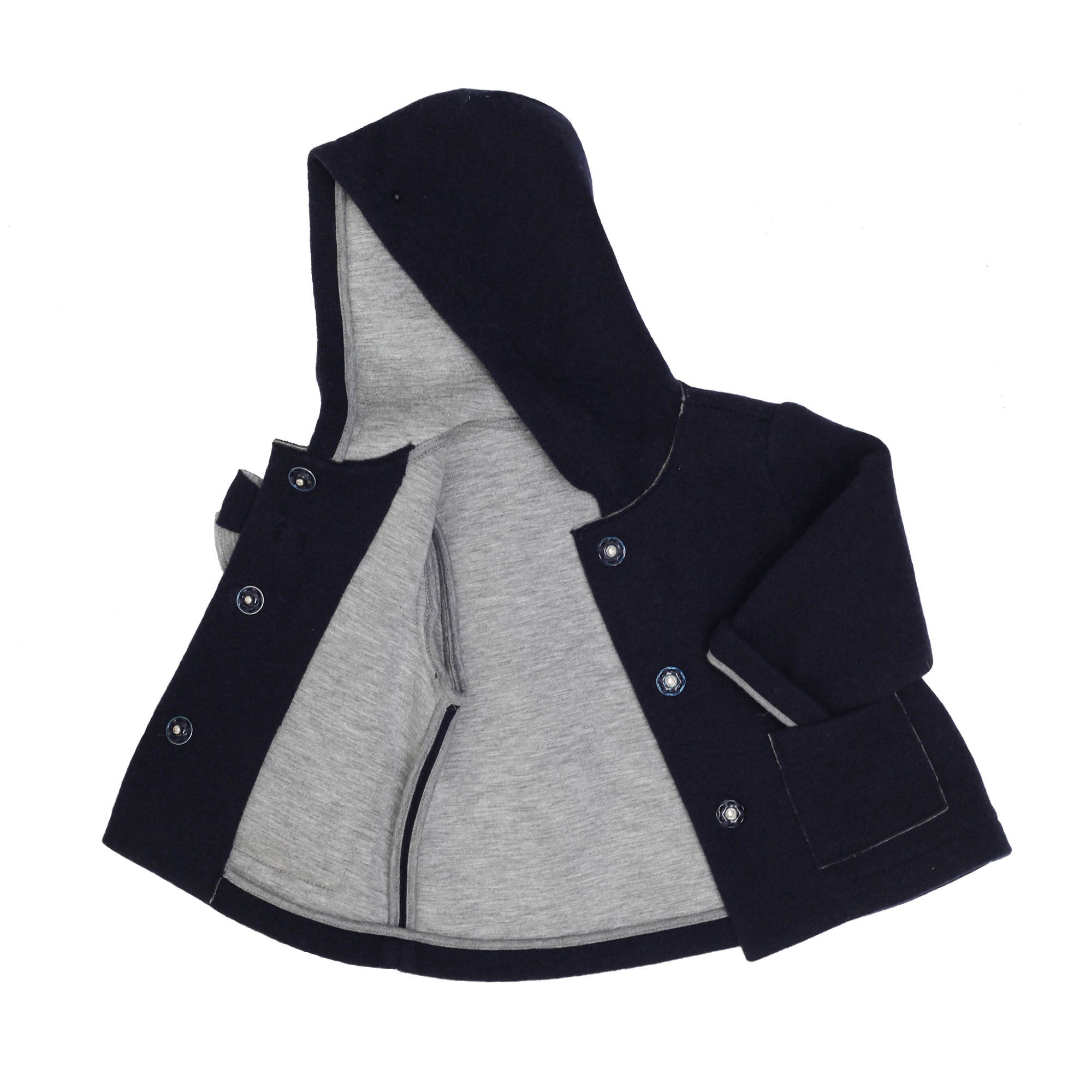 Baby Girls Navy Blue Bow Trims Jacket - CÉMAROSE | Children's Fashion Store - 3