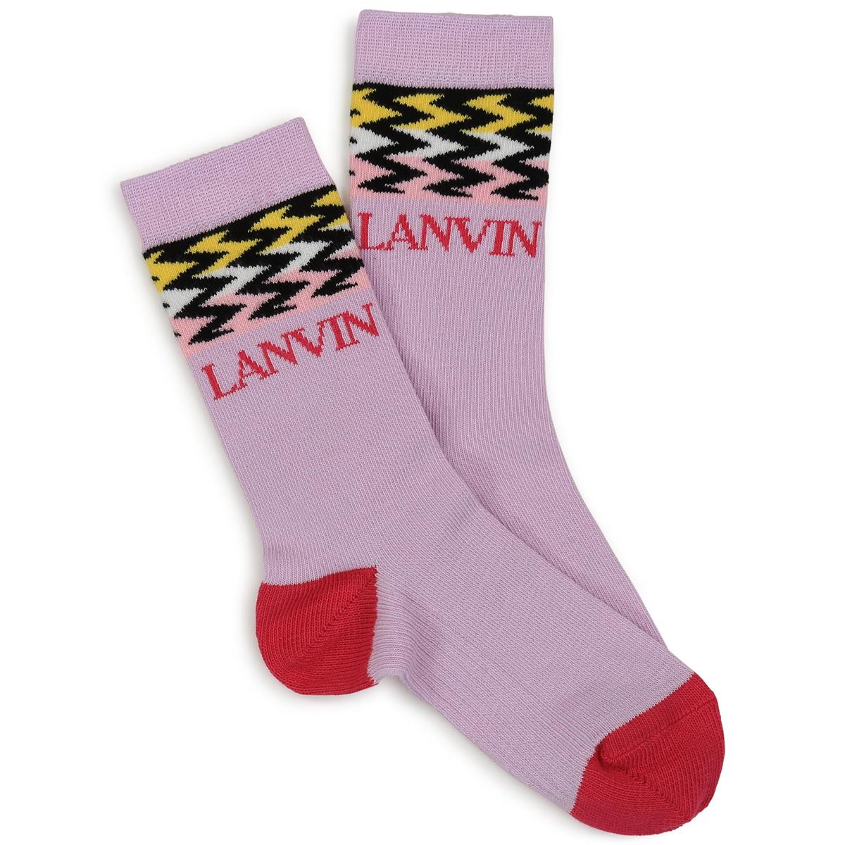 Girls Purple Logo Socks