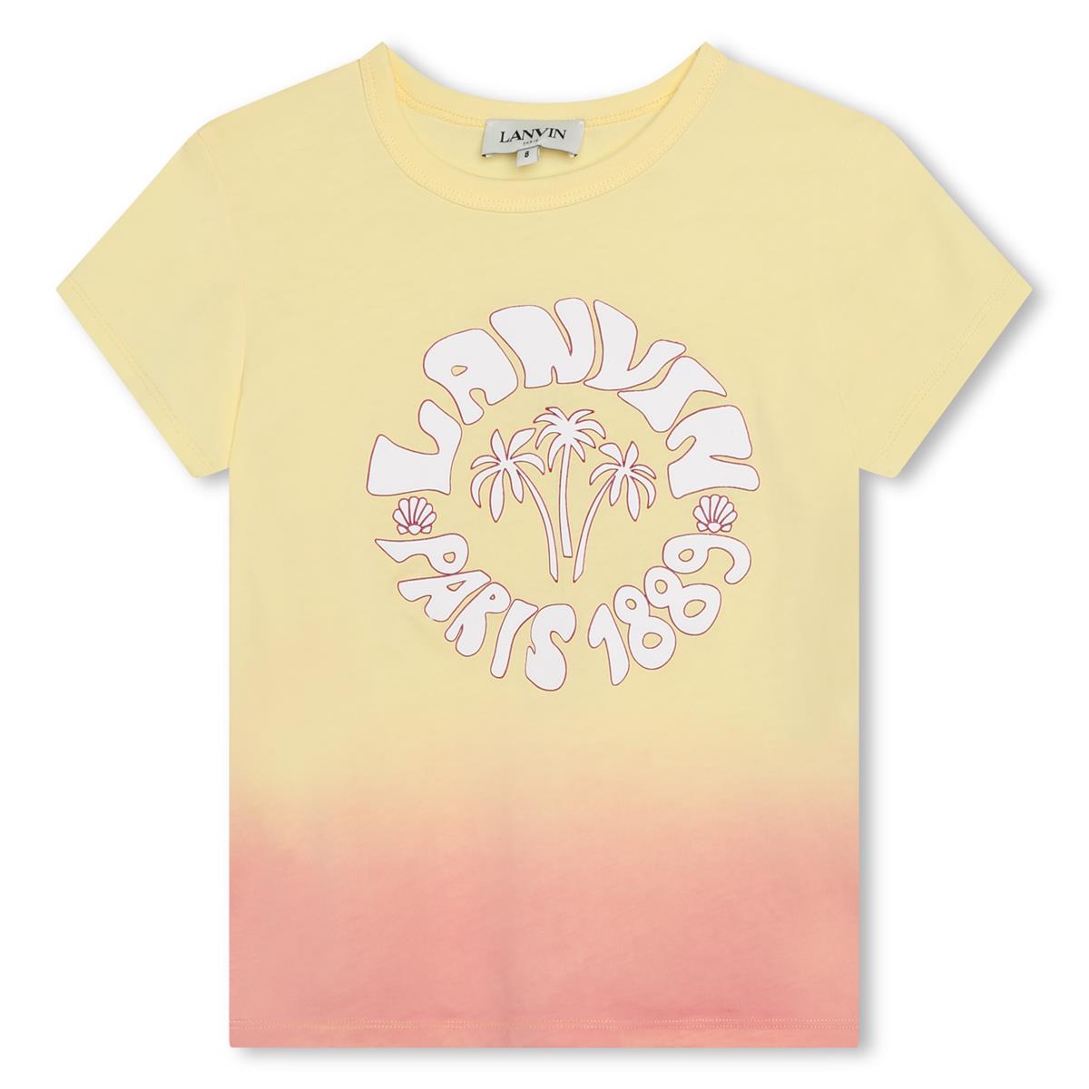 Girls Yellow Printed T-Shirt