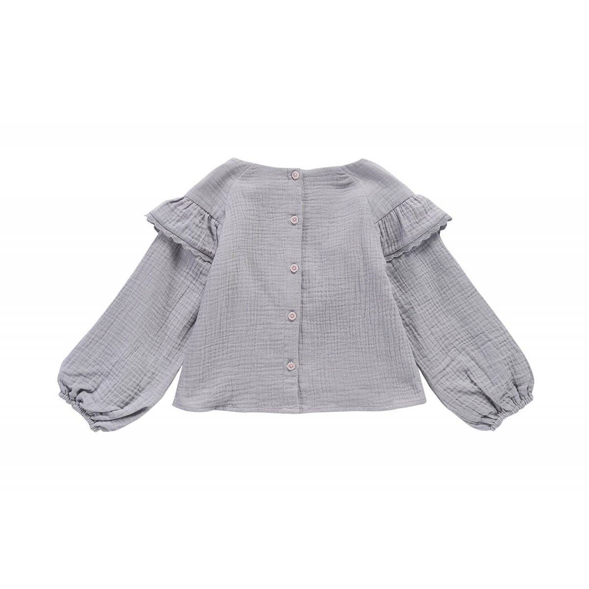 Girls Light Grey Cotton Blouse