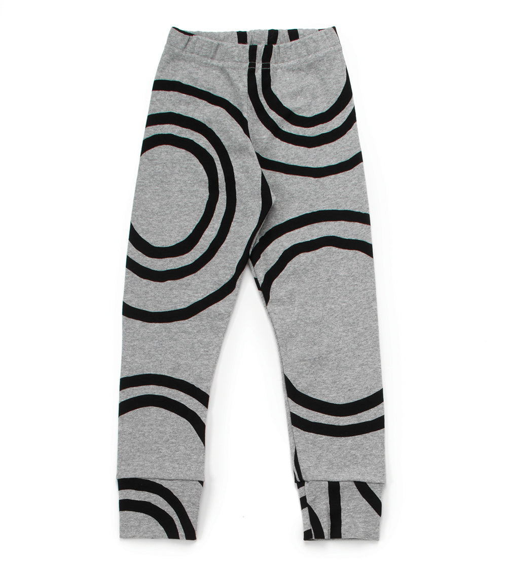 Baby Girls Grey Light Circle Cotton Leggings