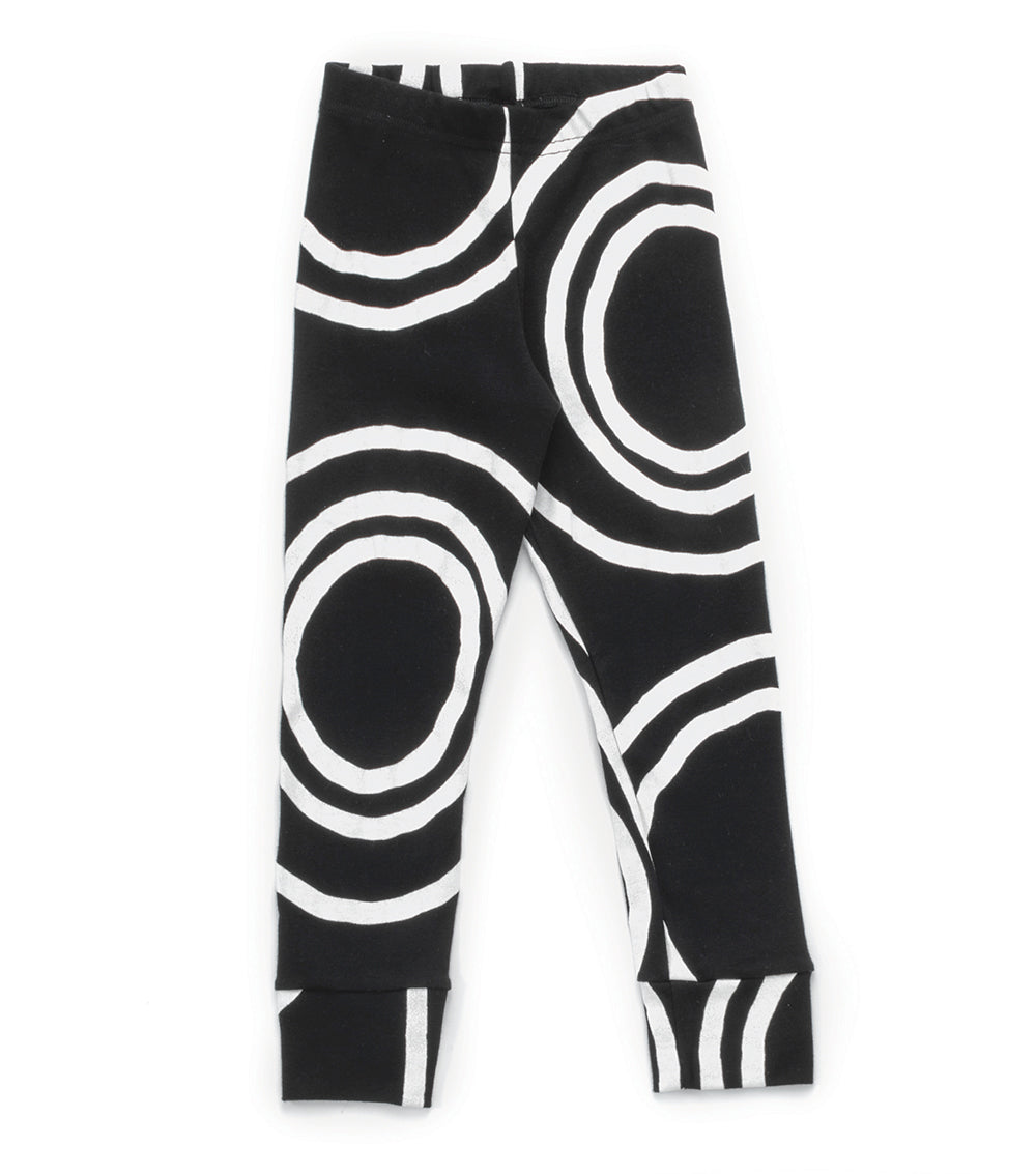 Baby Girls Black Light Circle Cotton Leggings