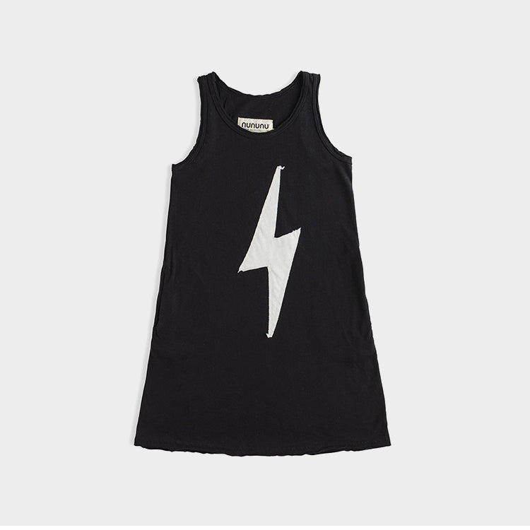 Girls Black Cotton Dress