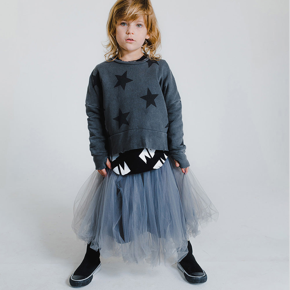 Girls Grey Yarn Skirt
