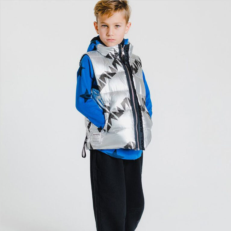 Boys & Girls Silver Padded Down Gilet