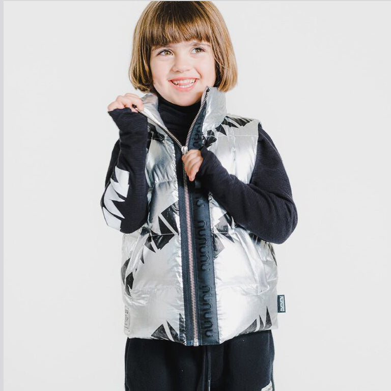 Boys & Girls Silver Padded Down Gilet