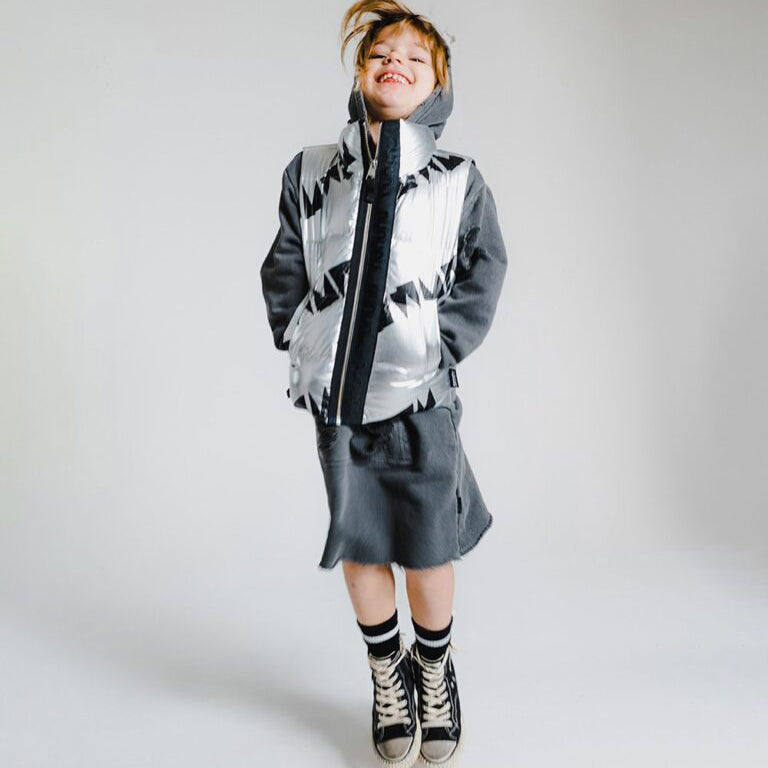 Boys & Girls Silver Padded Down Gilet