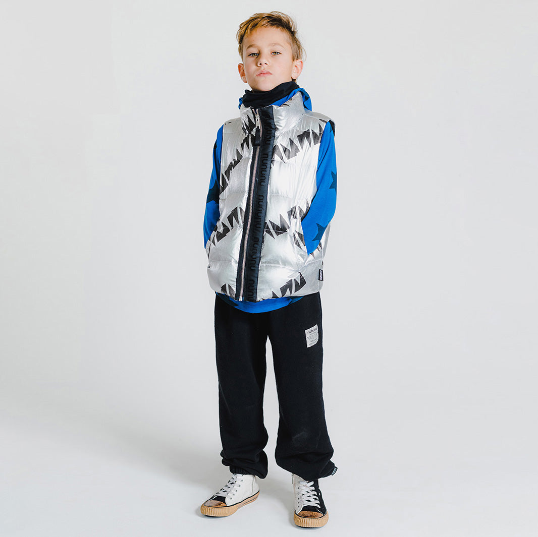 Boys & Girls Silver Padded Down Gilet