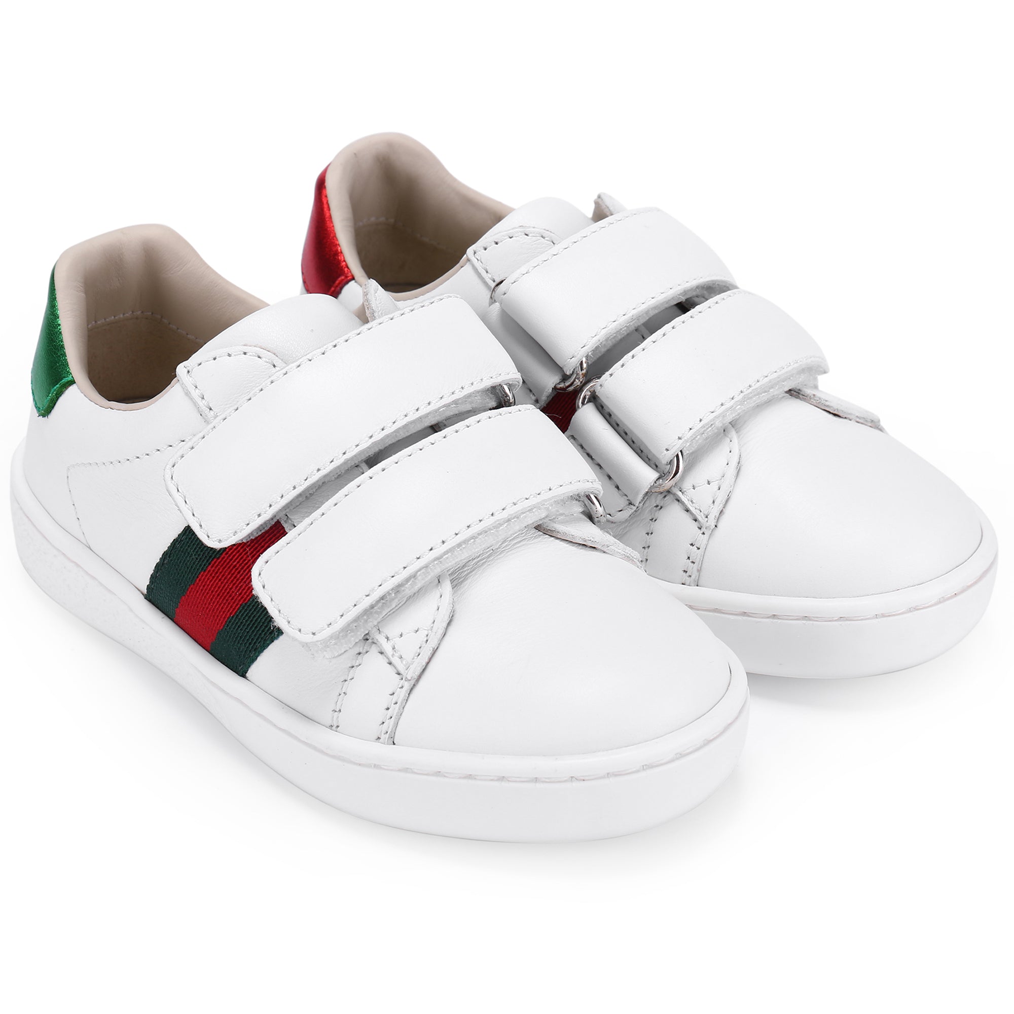 Baby Girls White Leather Trainers