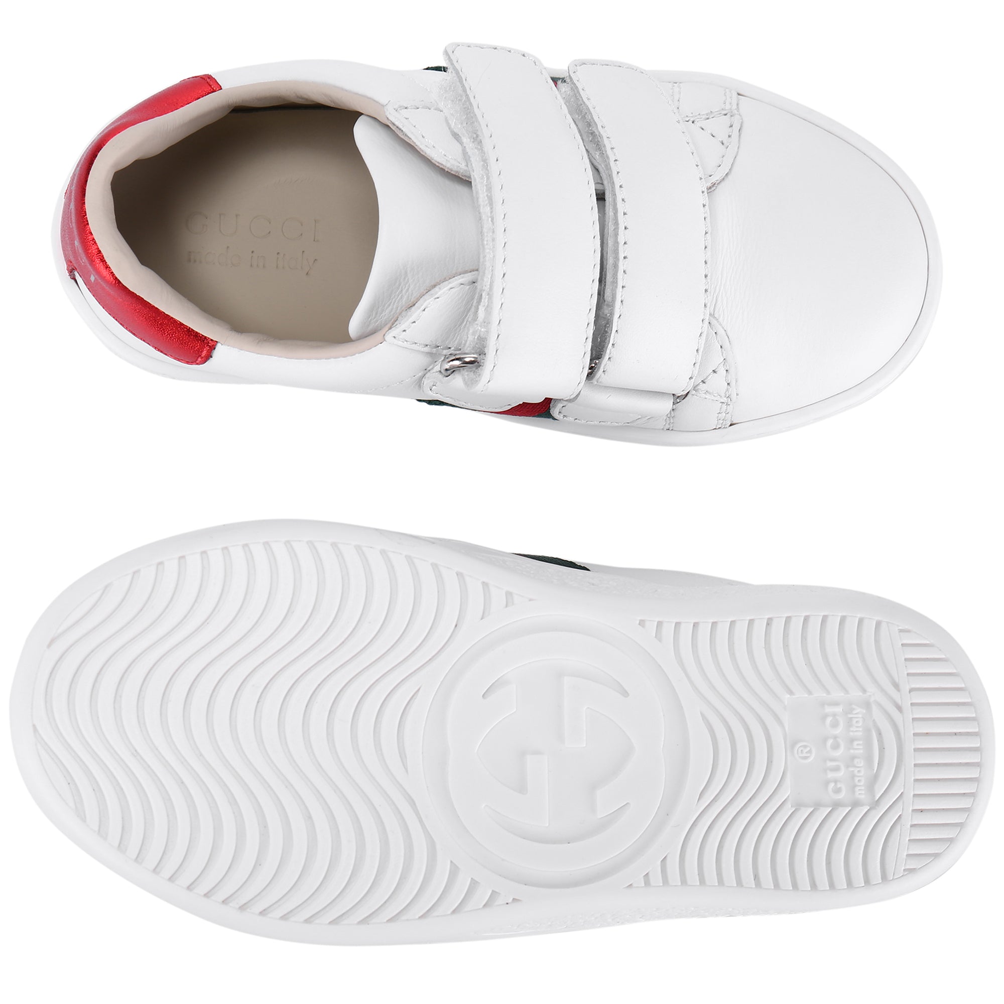 Baby Girls White Leather Trainers