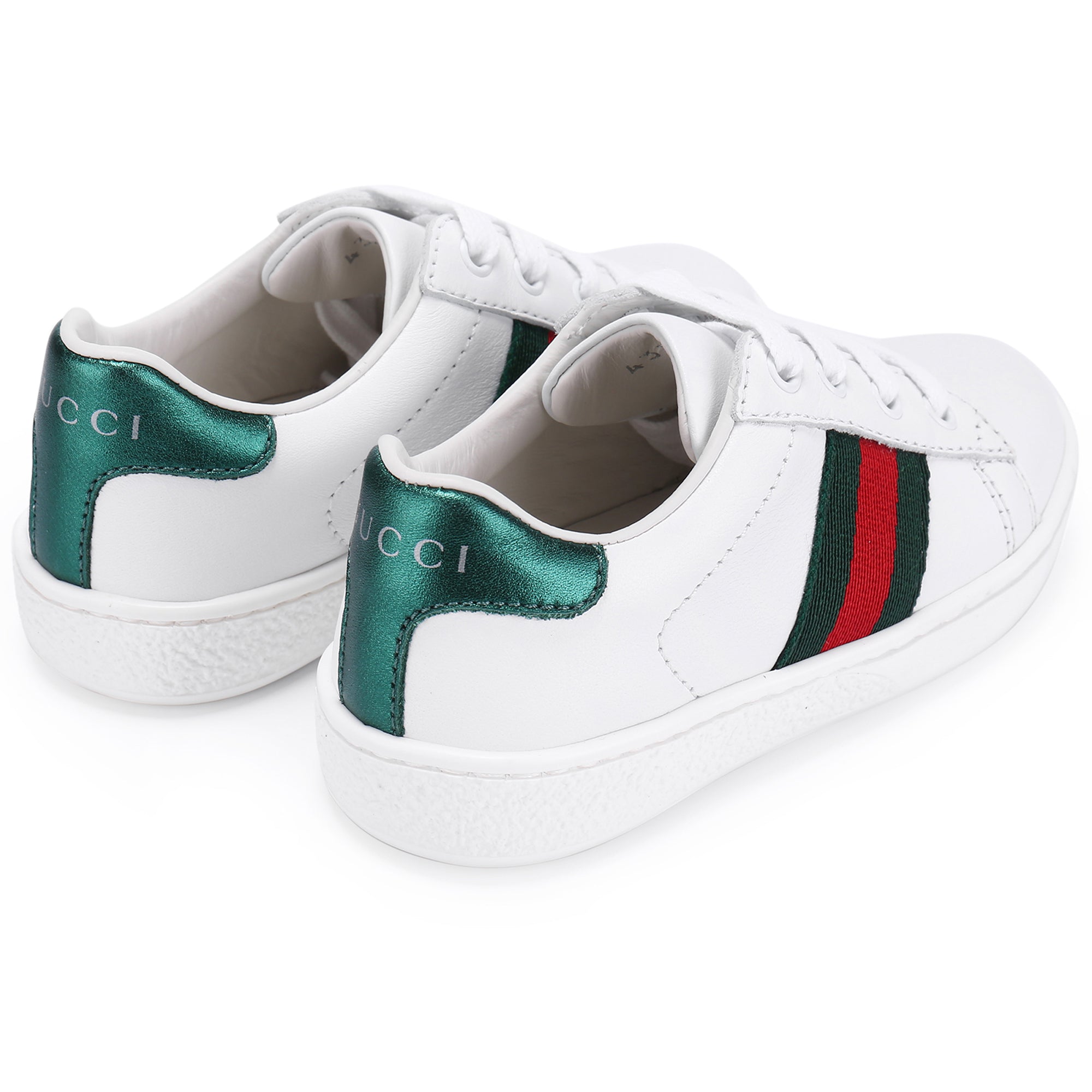 Baby Girls White Leather Trainers