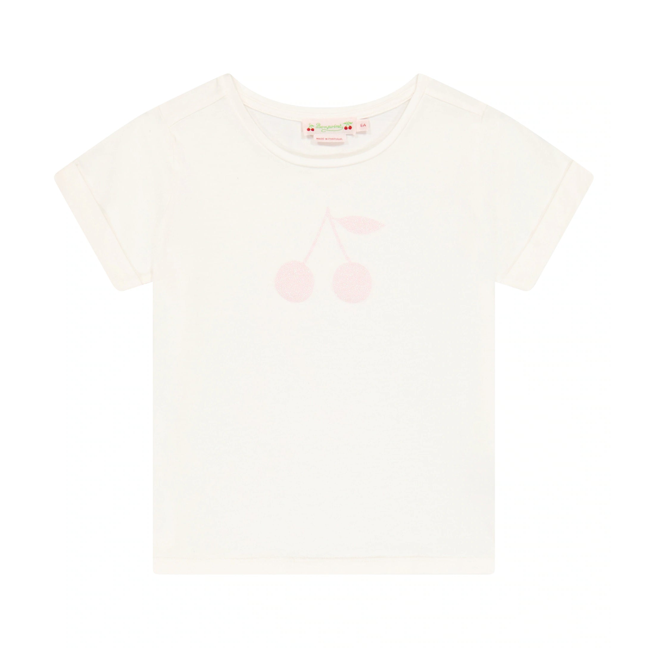Girls White Logo Cotton T-Shirt