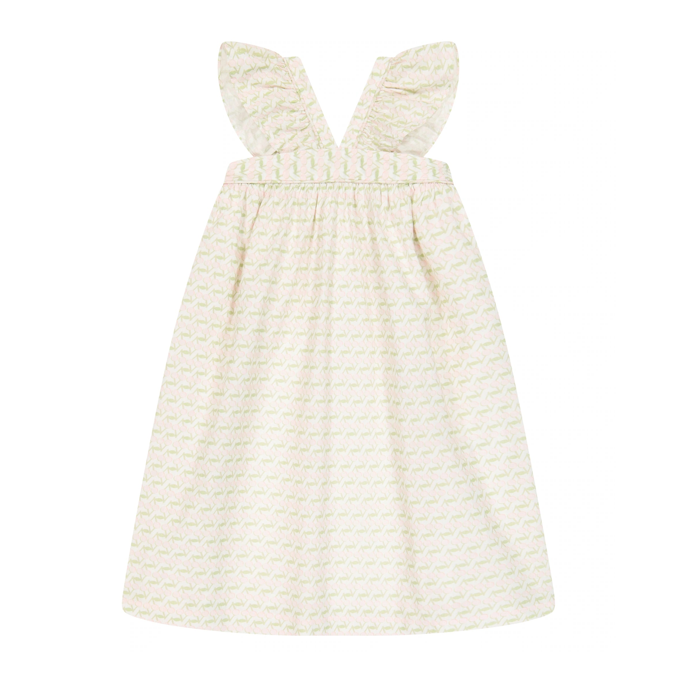 Girls Pink Logo Cotton Dress