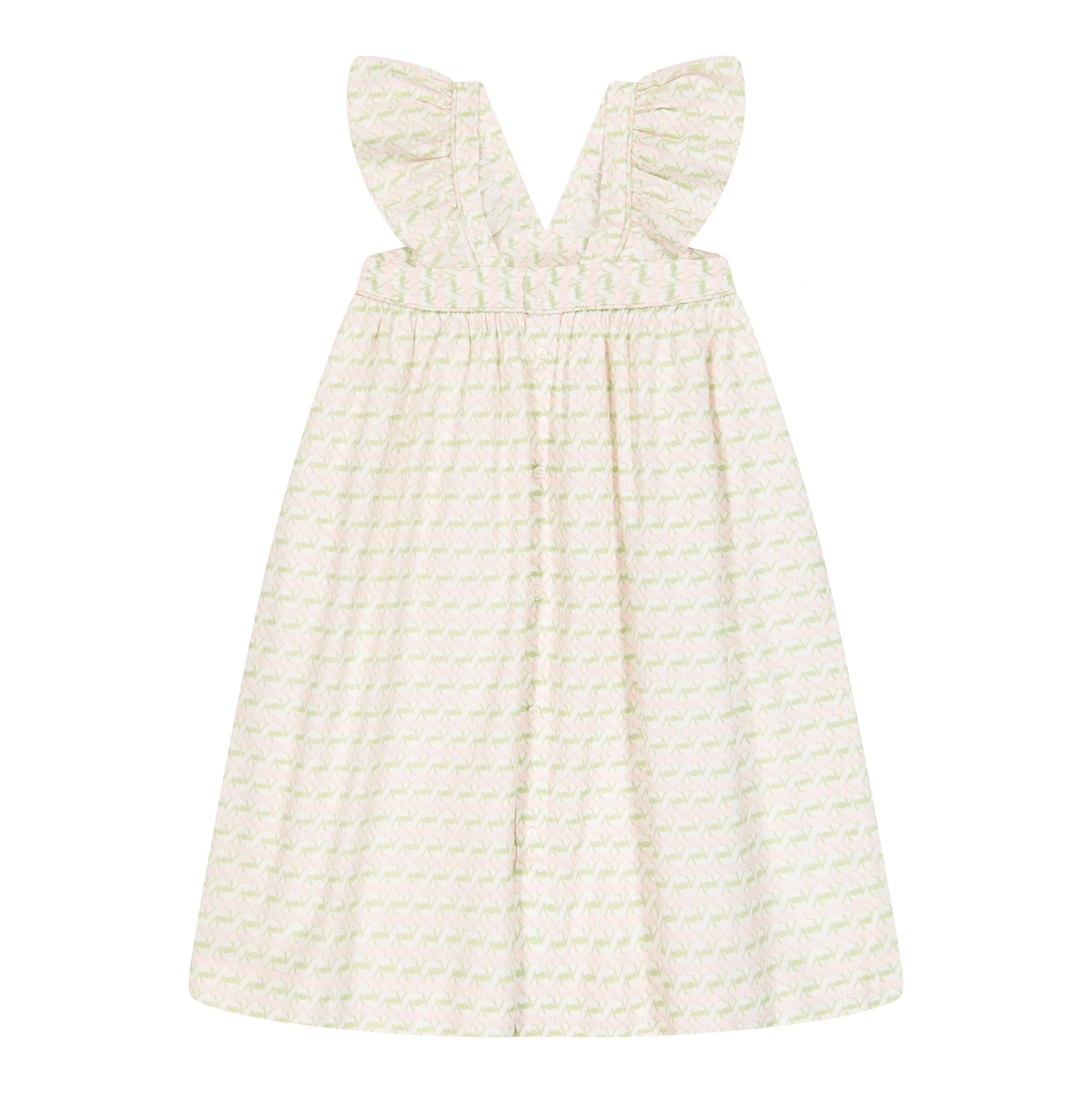 Girls Pink Logo Cotton Dress