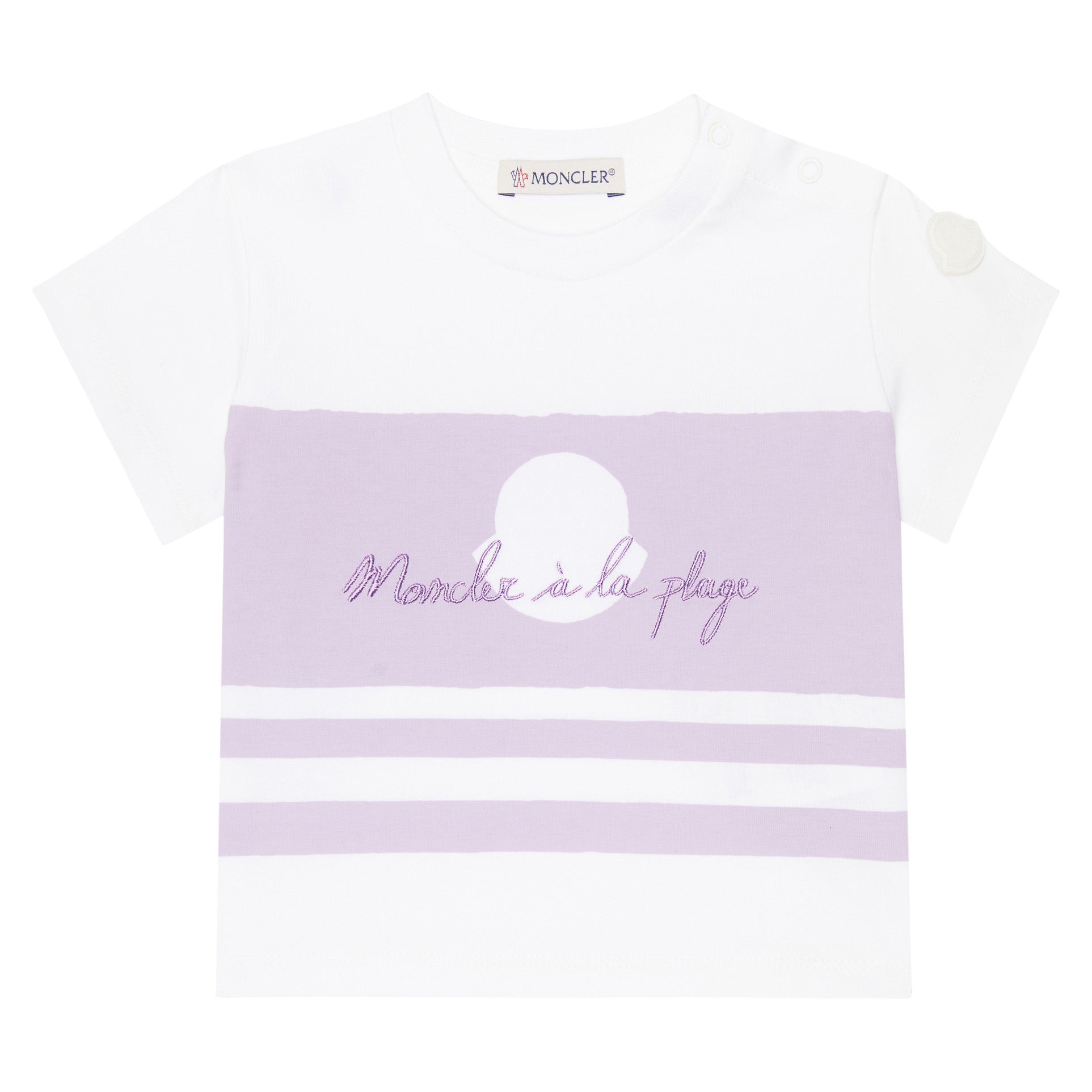 Baby Girls Purple Logo Cotton T-Shirt