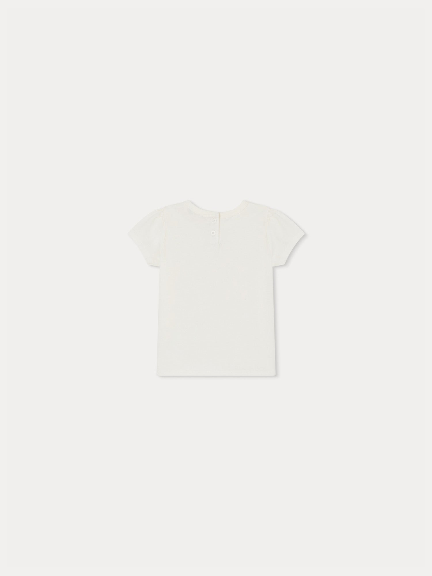 Baby Girls White Logo Cotton T-Shirt
