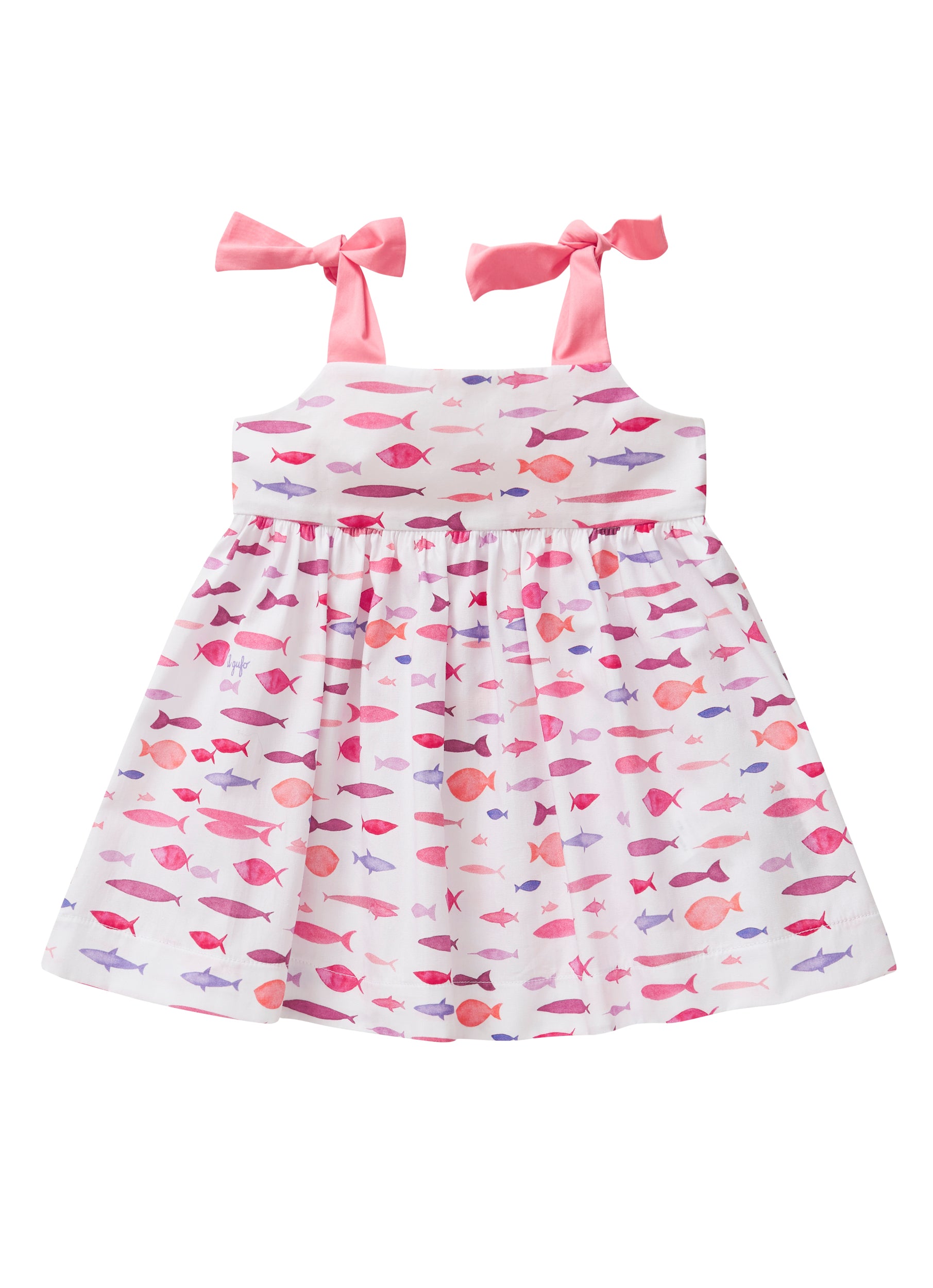 Baby Girls Anemone Pink Cotton Dress