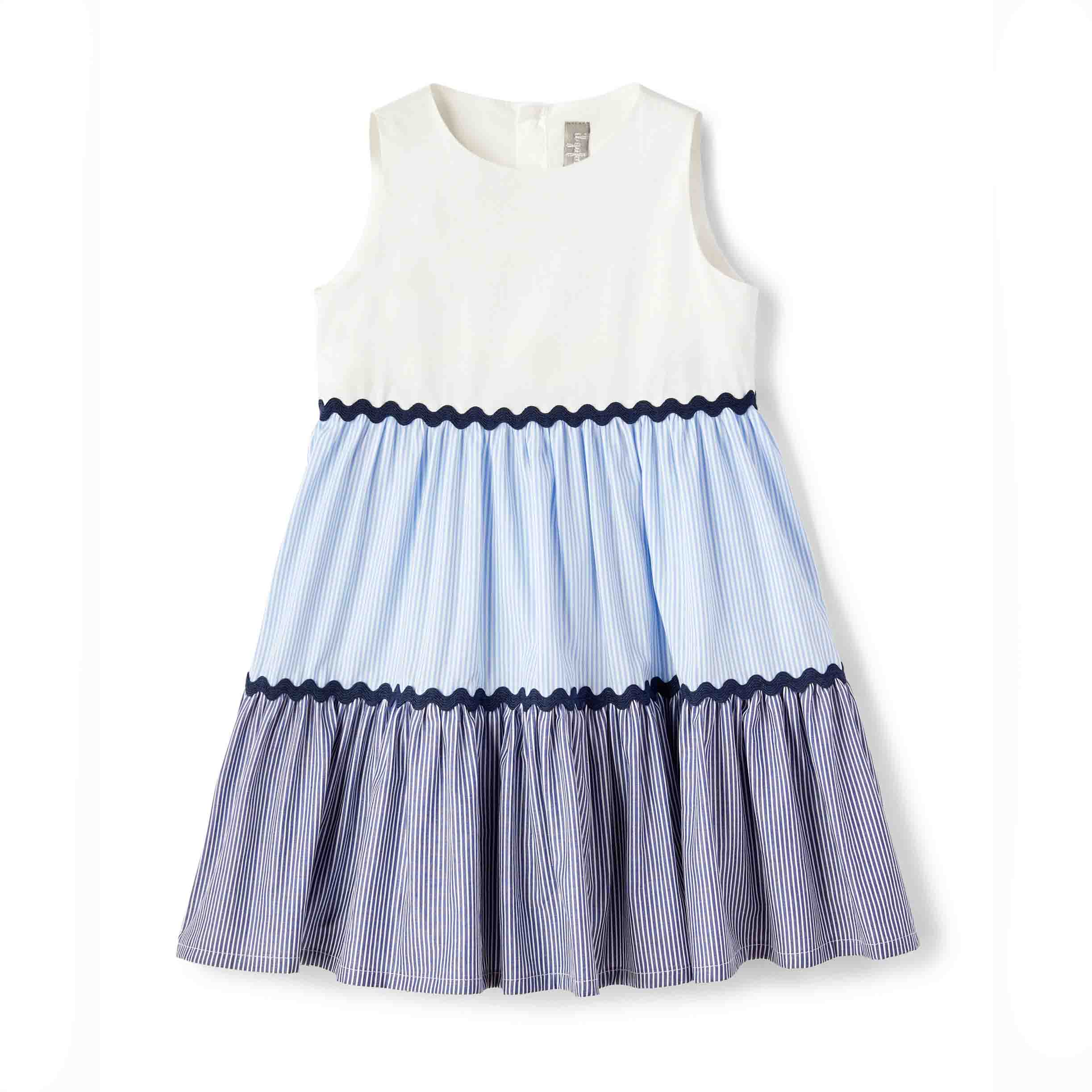 Girls Blue Splicing Dress