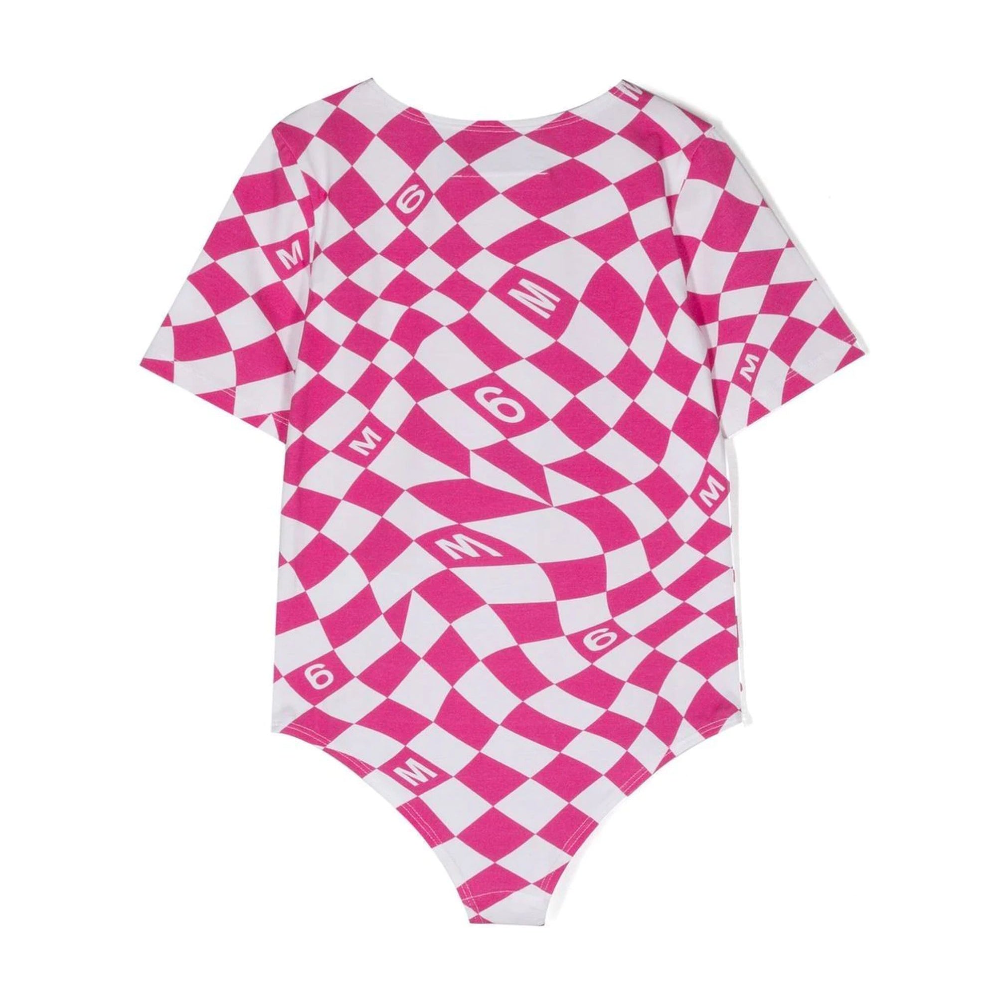 Girls Pink Check Jumpsuit