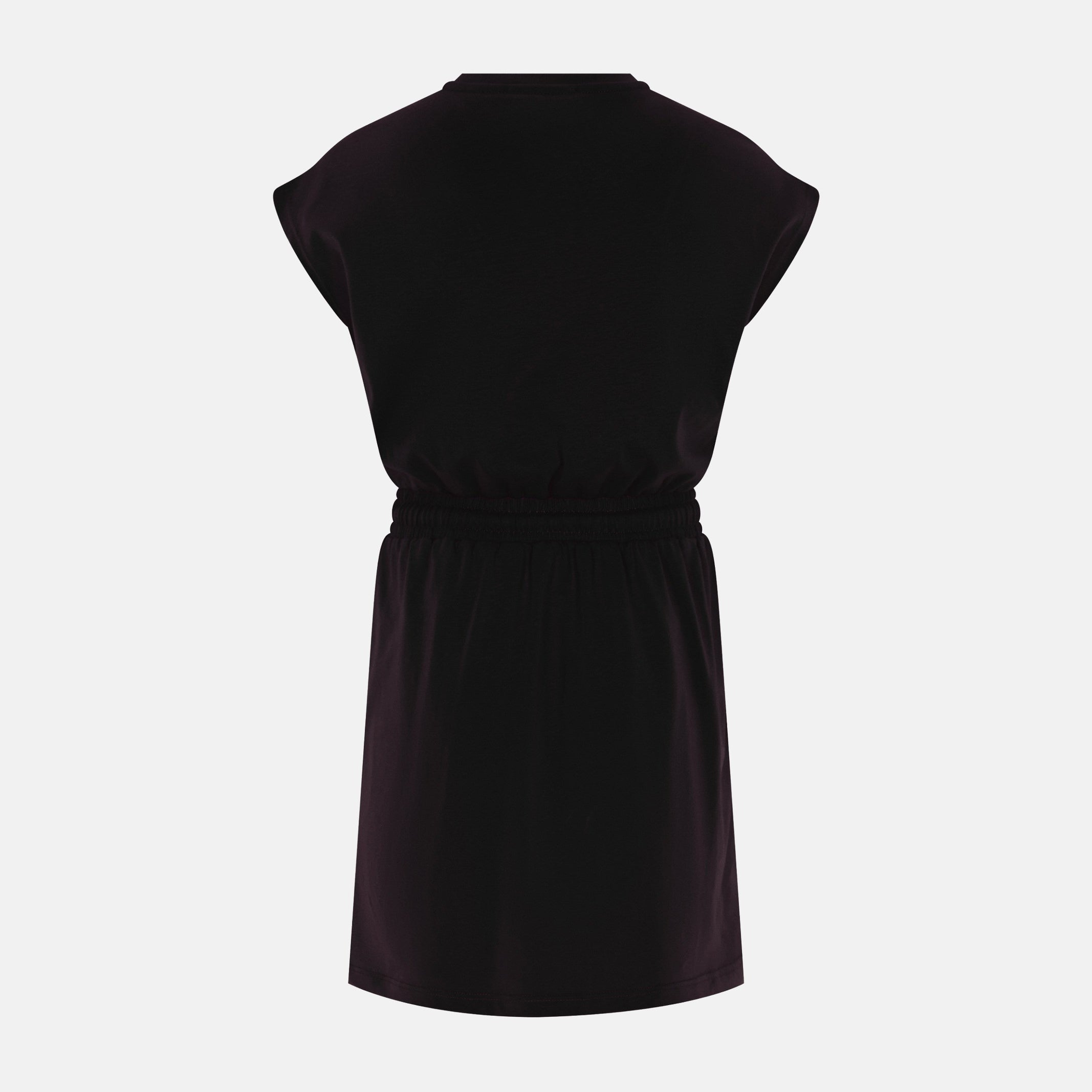 Girls Black Logo Cotton Dress