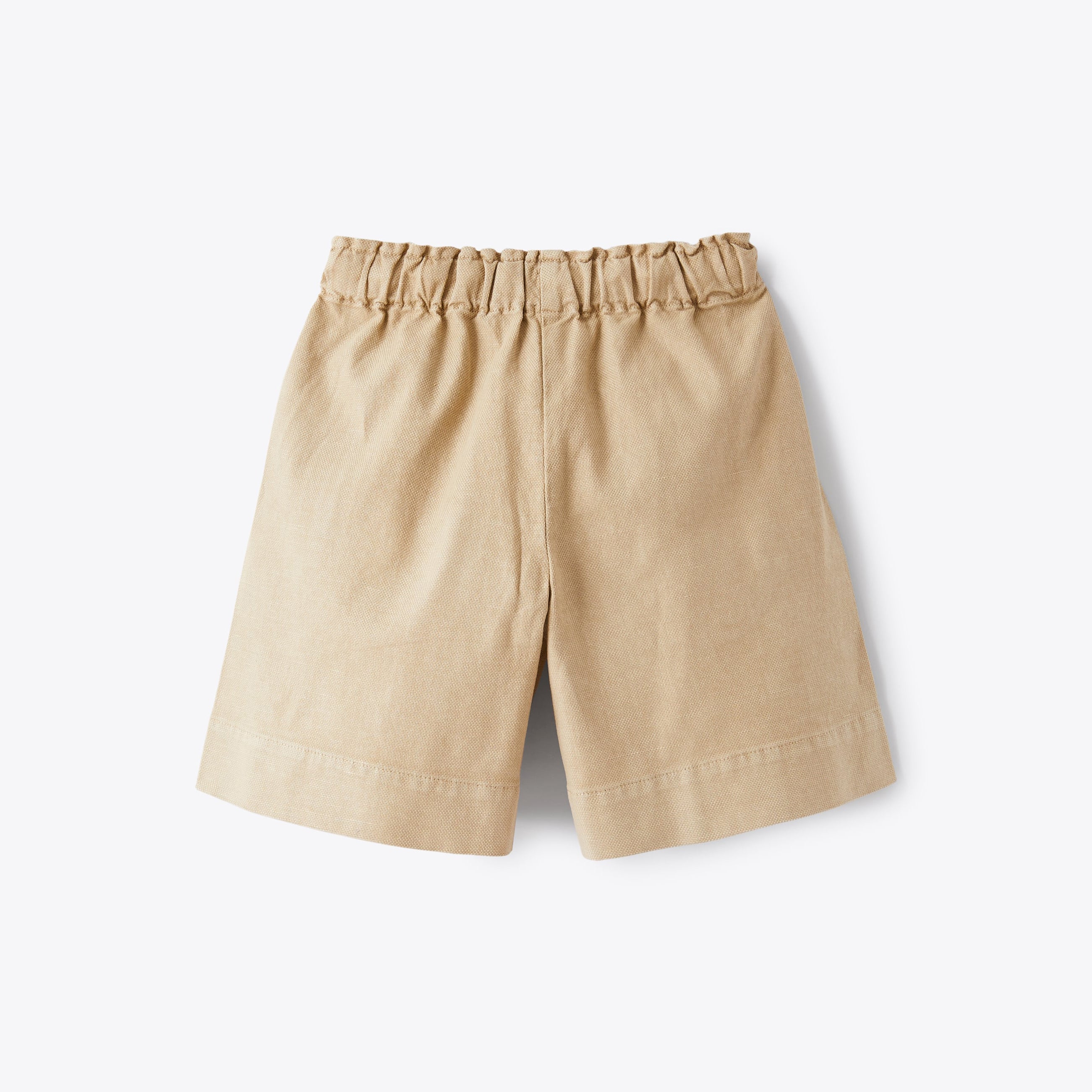 Girls Beige Cotton Shorts