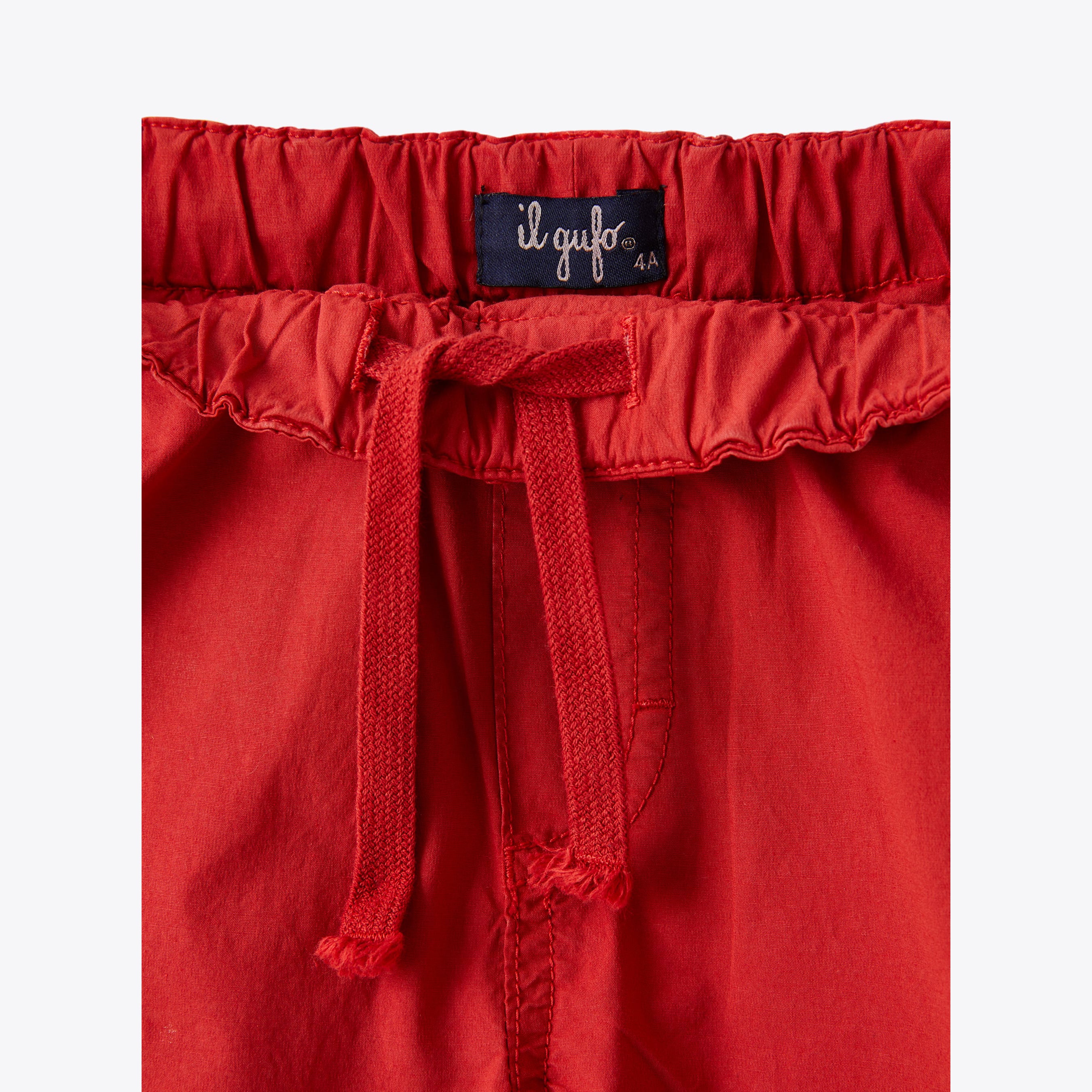 Boys Red Cotton Shorts