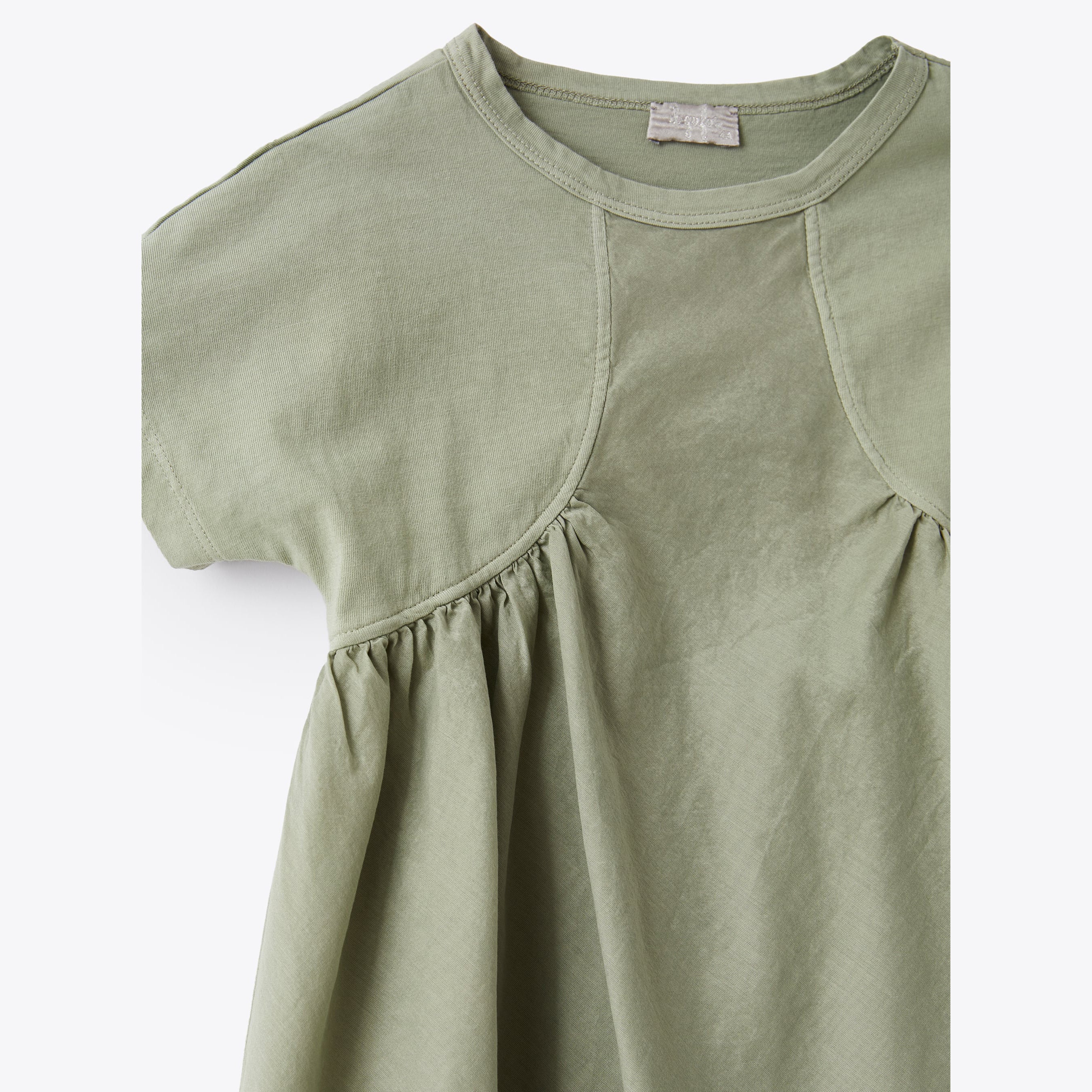 Girls Green Cotton Dress