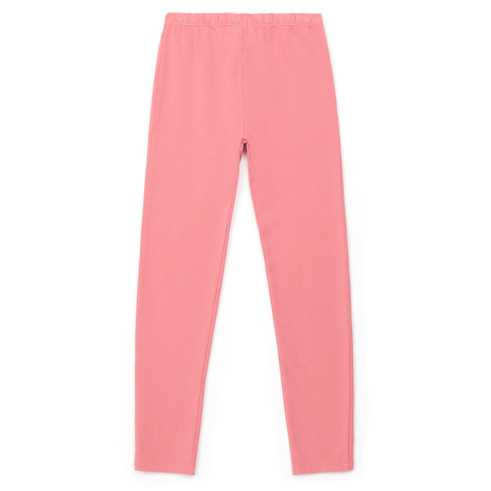 Girls Pink Cotton Leggings