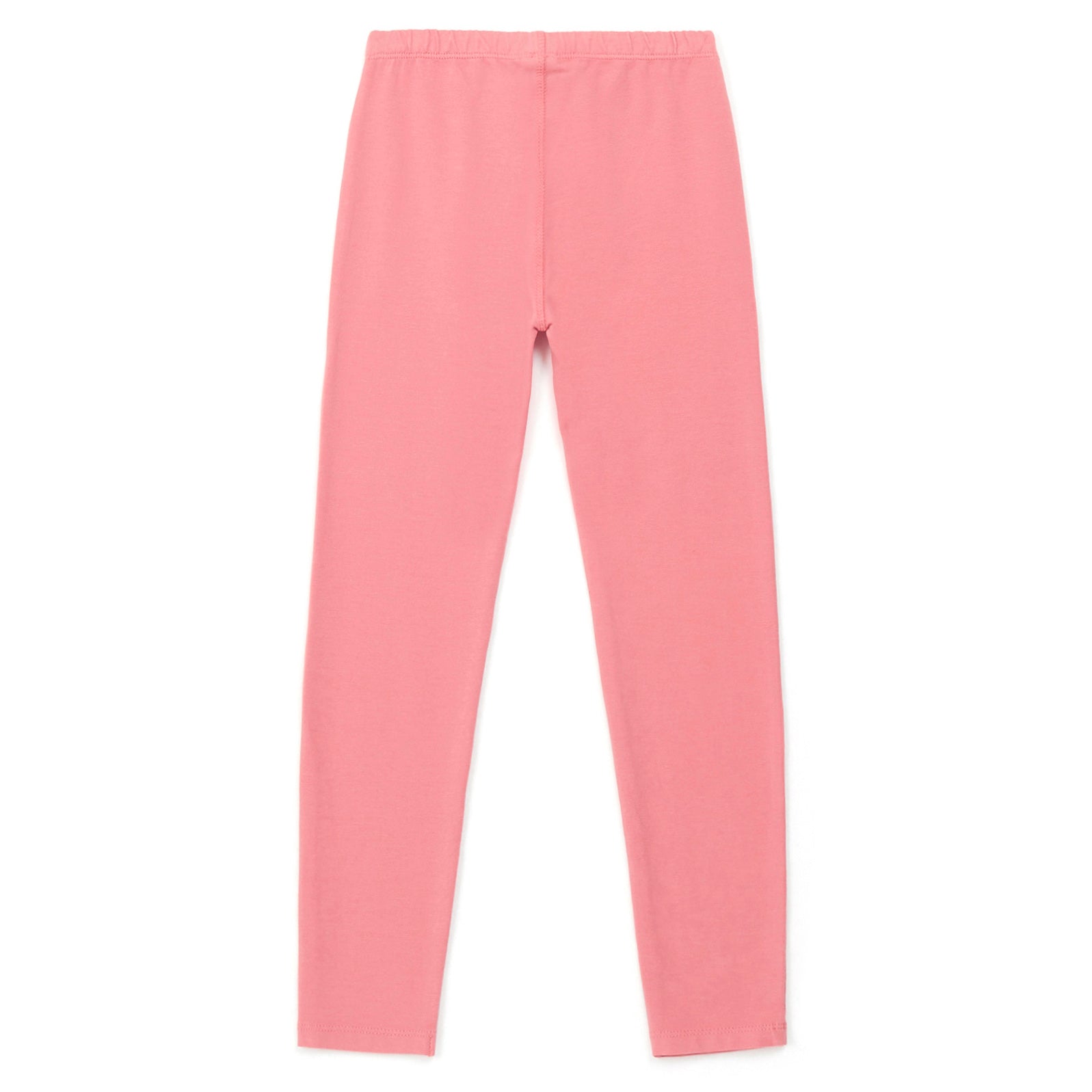 Girls Pink Cotton Leggings
