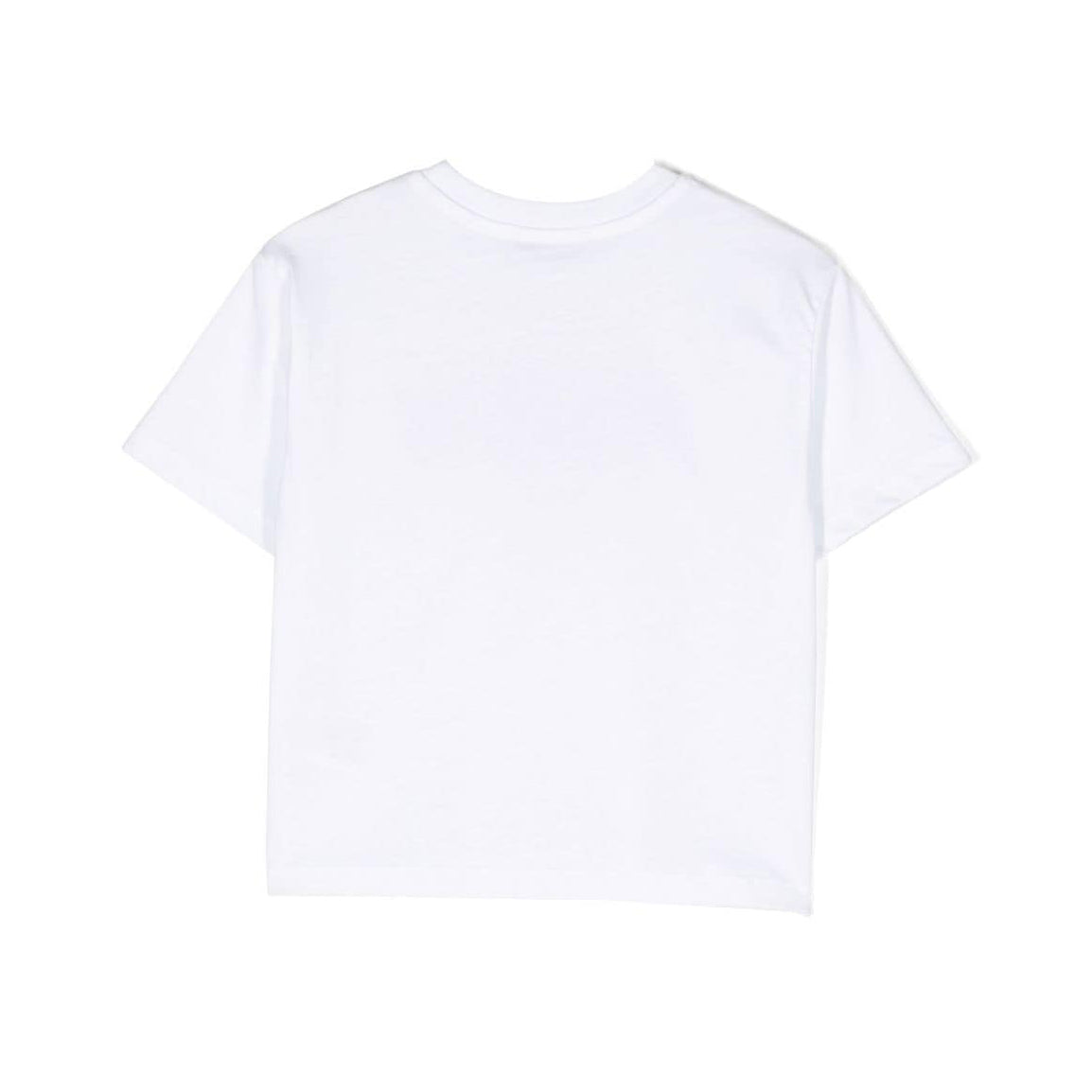 Girls White Logo Cotton T-Shirt