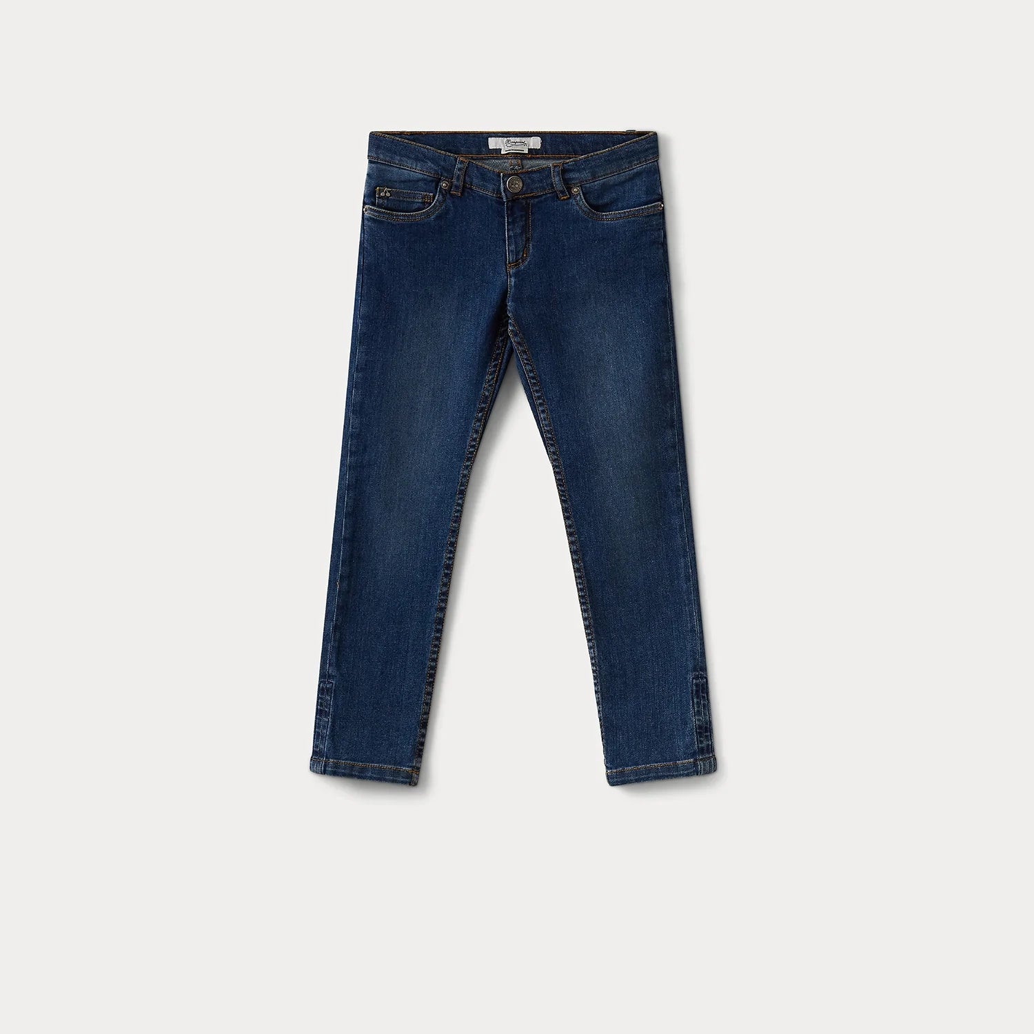 Girls Navy Denim Trousers