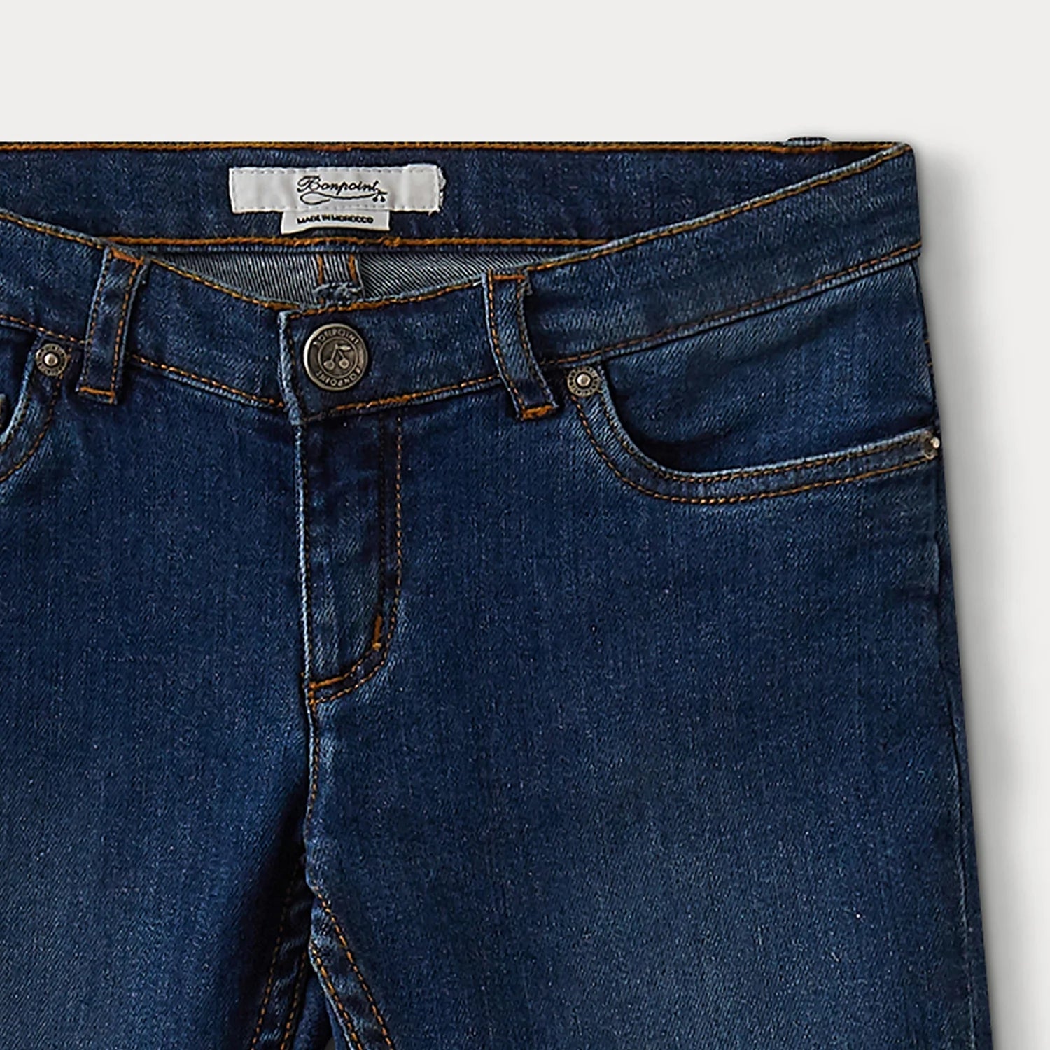 Girls Navy Denim Trousers