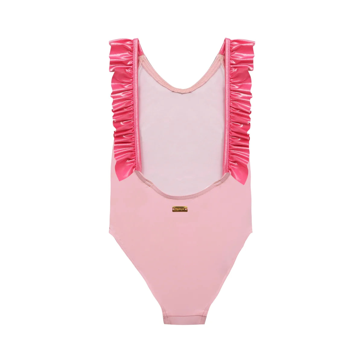 Girls Pink Logo Swimsuit