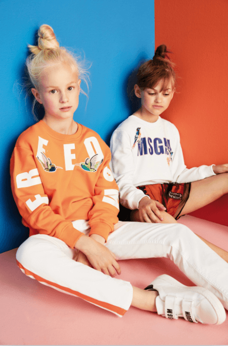 Girls Orange Embroidered Birds Cotton Sweatshirt - CÉMAROSE | Children's Fashion Store - 2