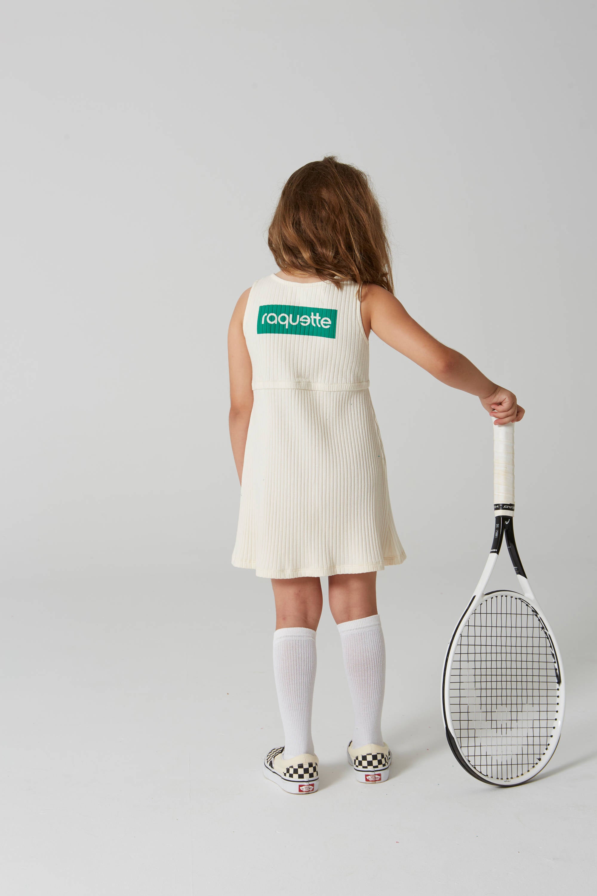 Girls White Cotton Dress