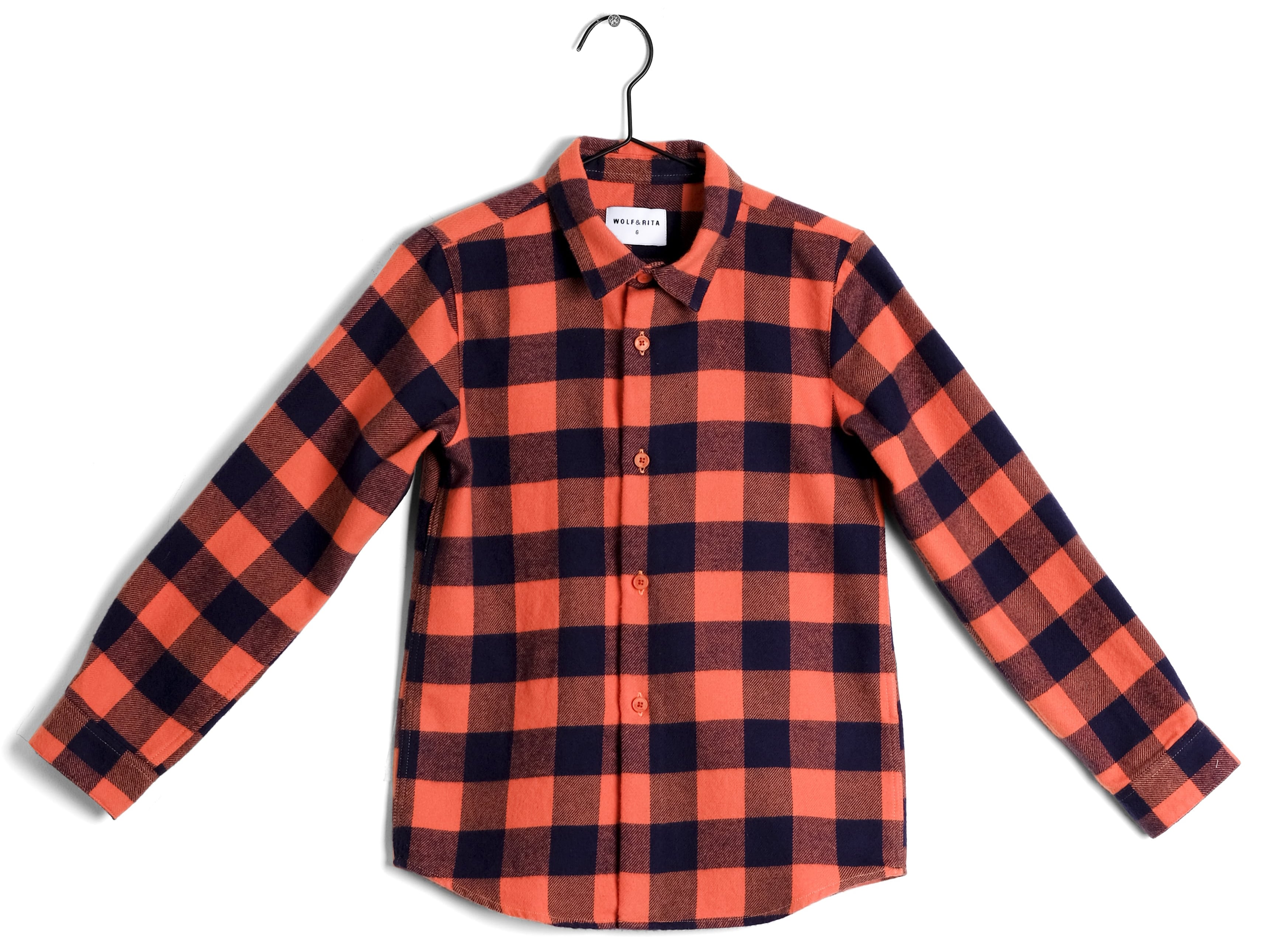 Girls Red Check Cotton Shirt