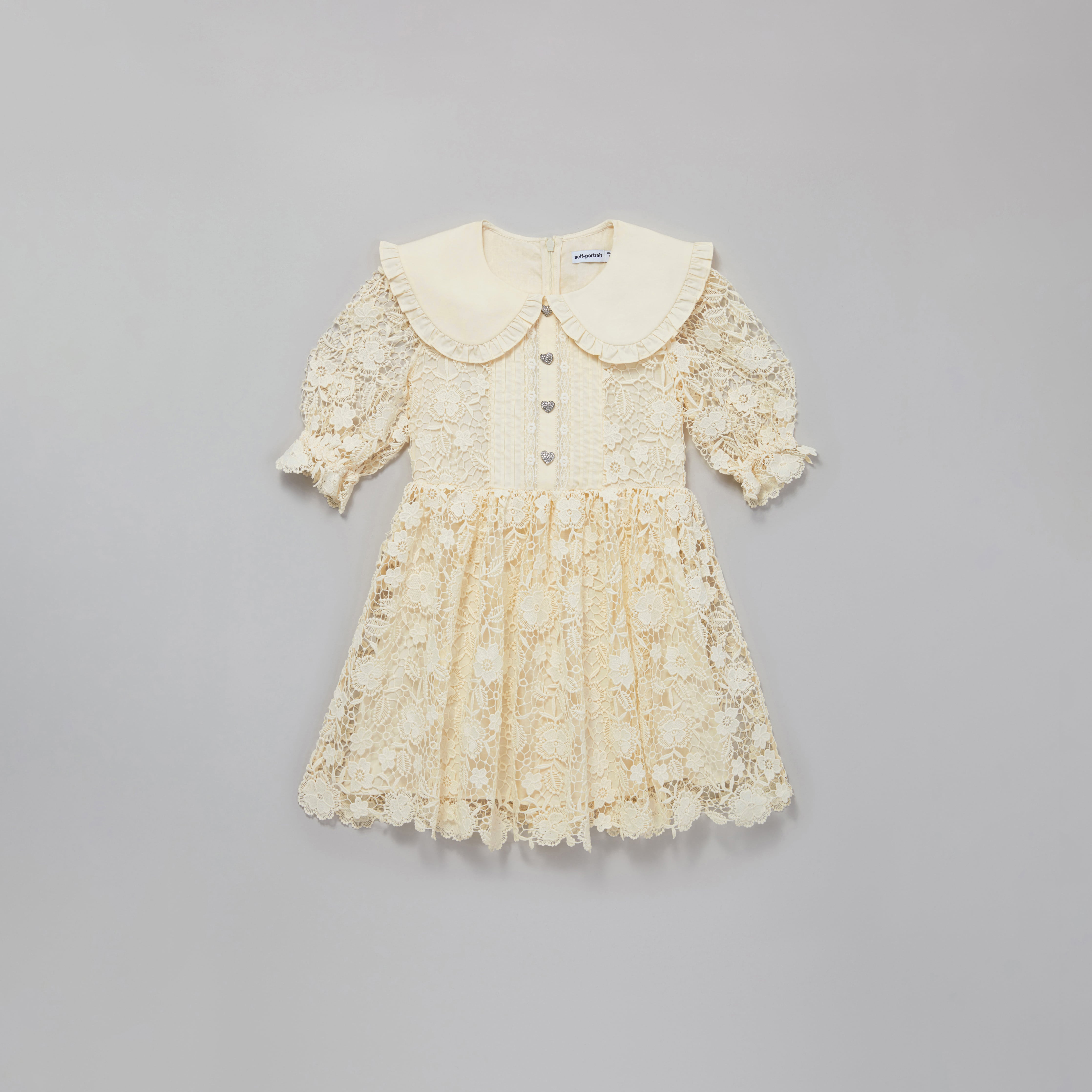 Girls Ivory Embroidered Dress
