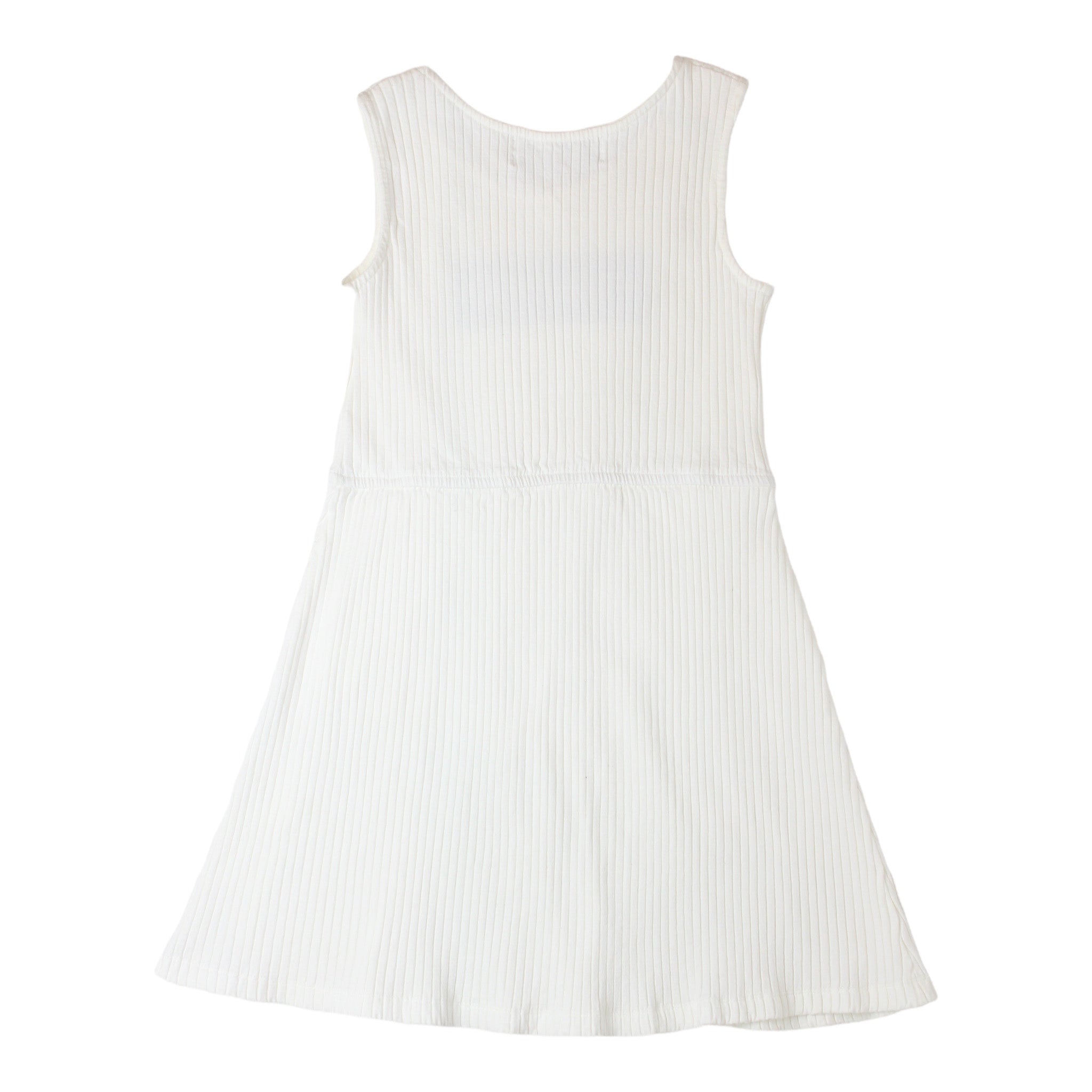 Girls White Logo Cotton Dress