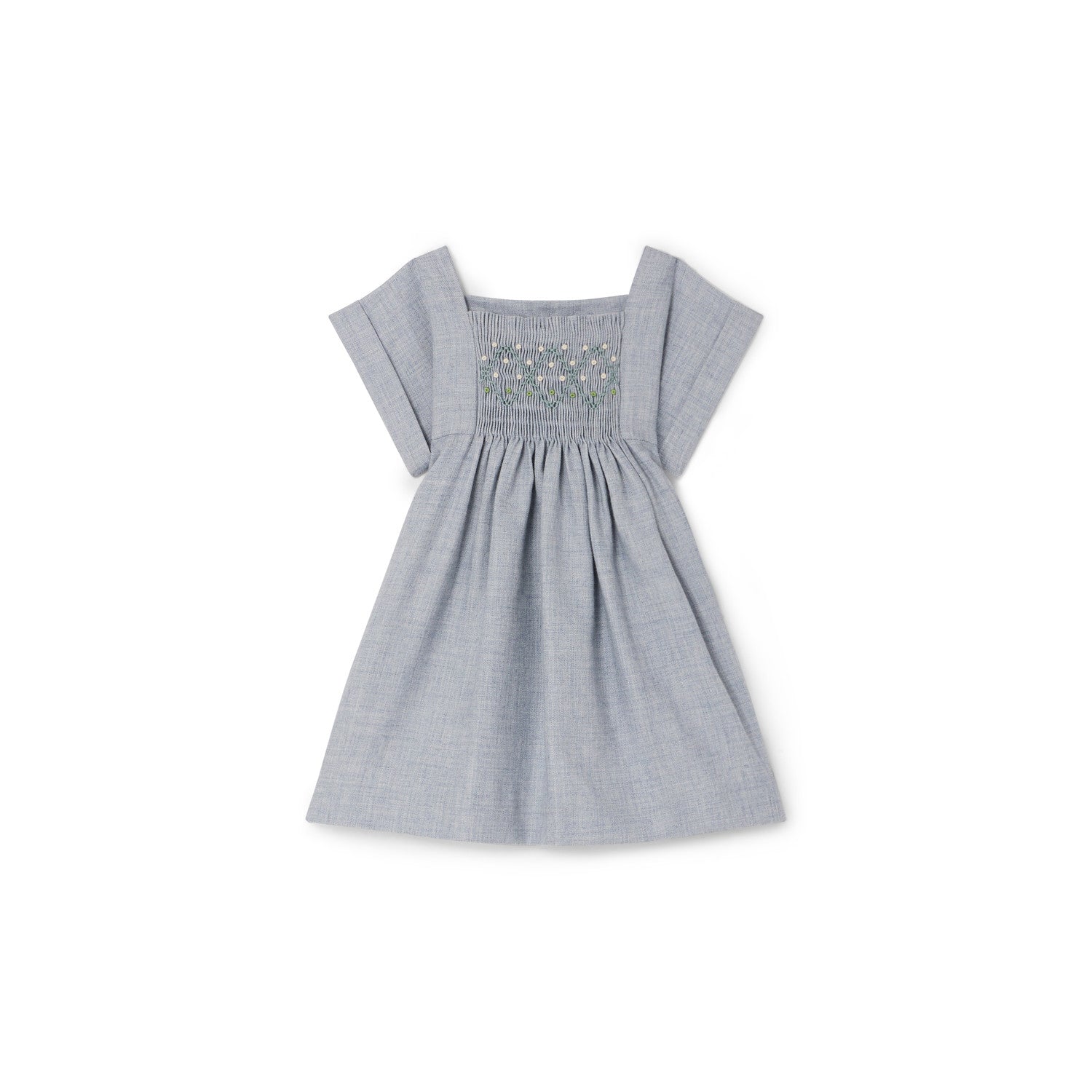 Baby Girls Blue Cotton Dress