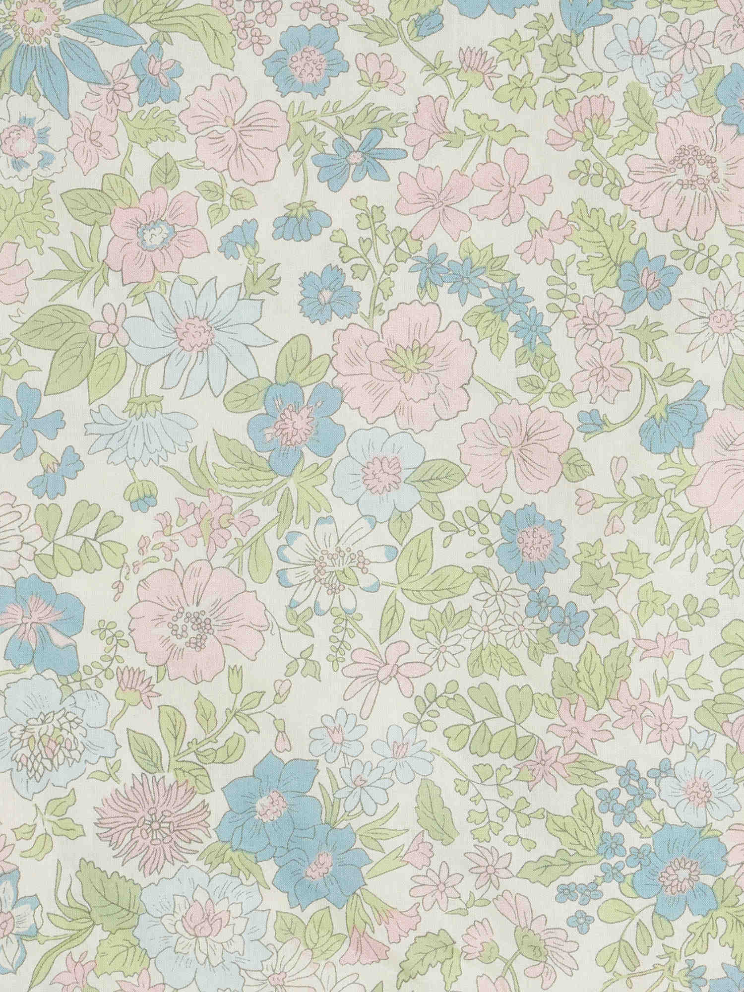 Girls Blue Floral Cotton Scarf