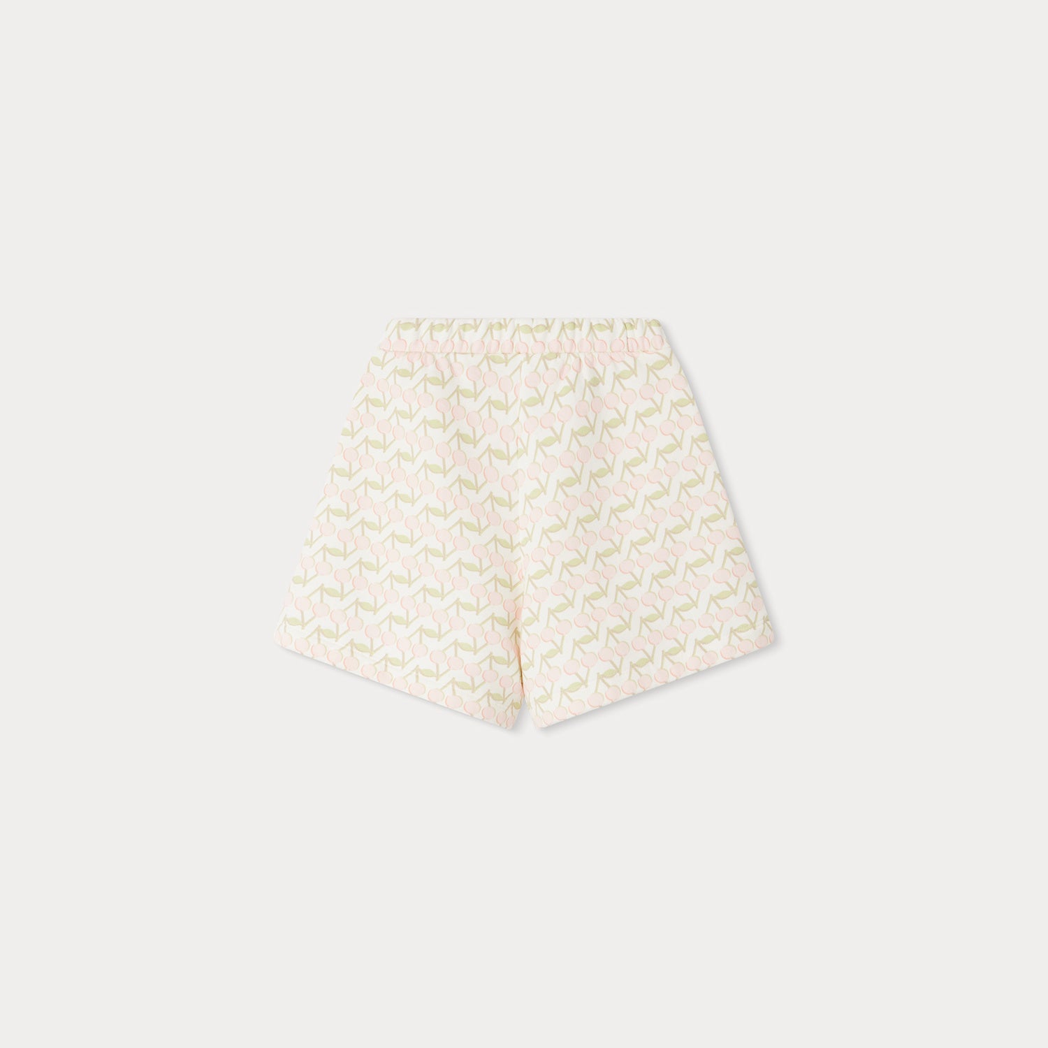 Girls Light Pink Logo Cotton Shorts