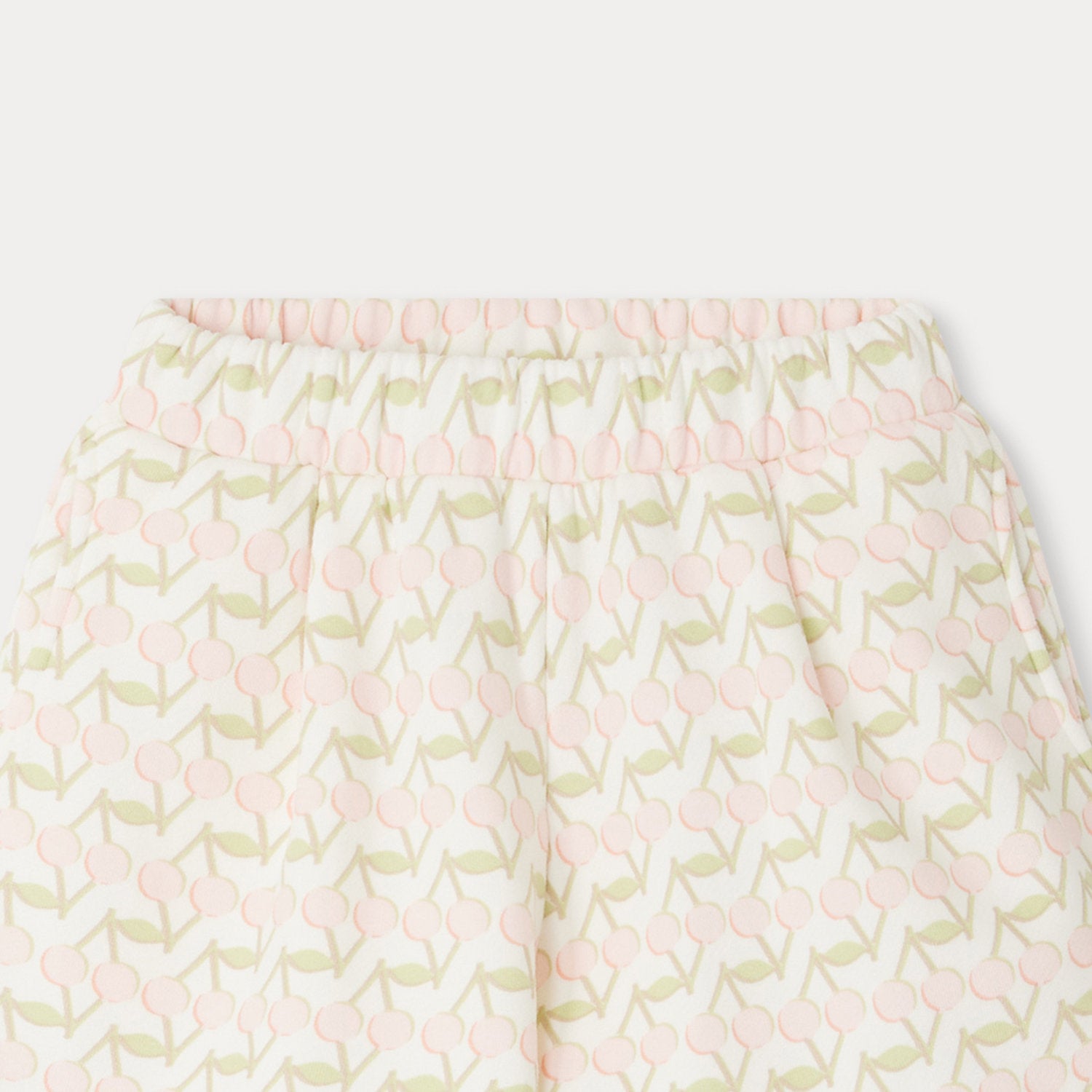 Girls Light Pink Logo Cotton Shorts