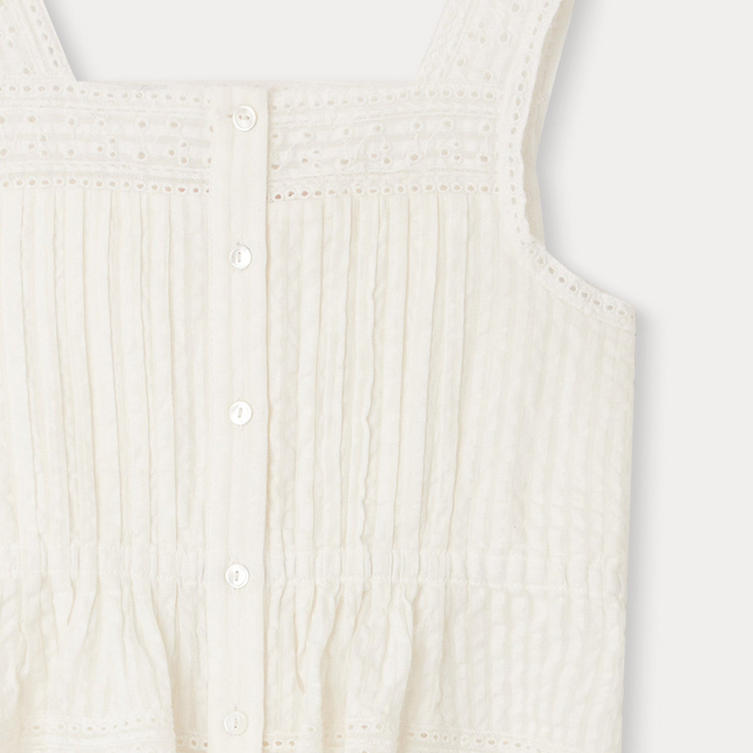 Girls White Cotton Top